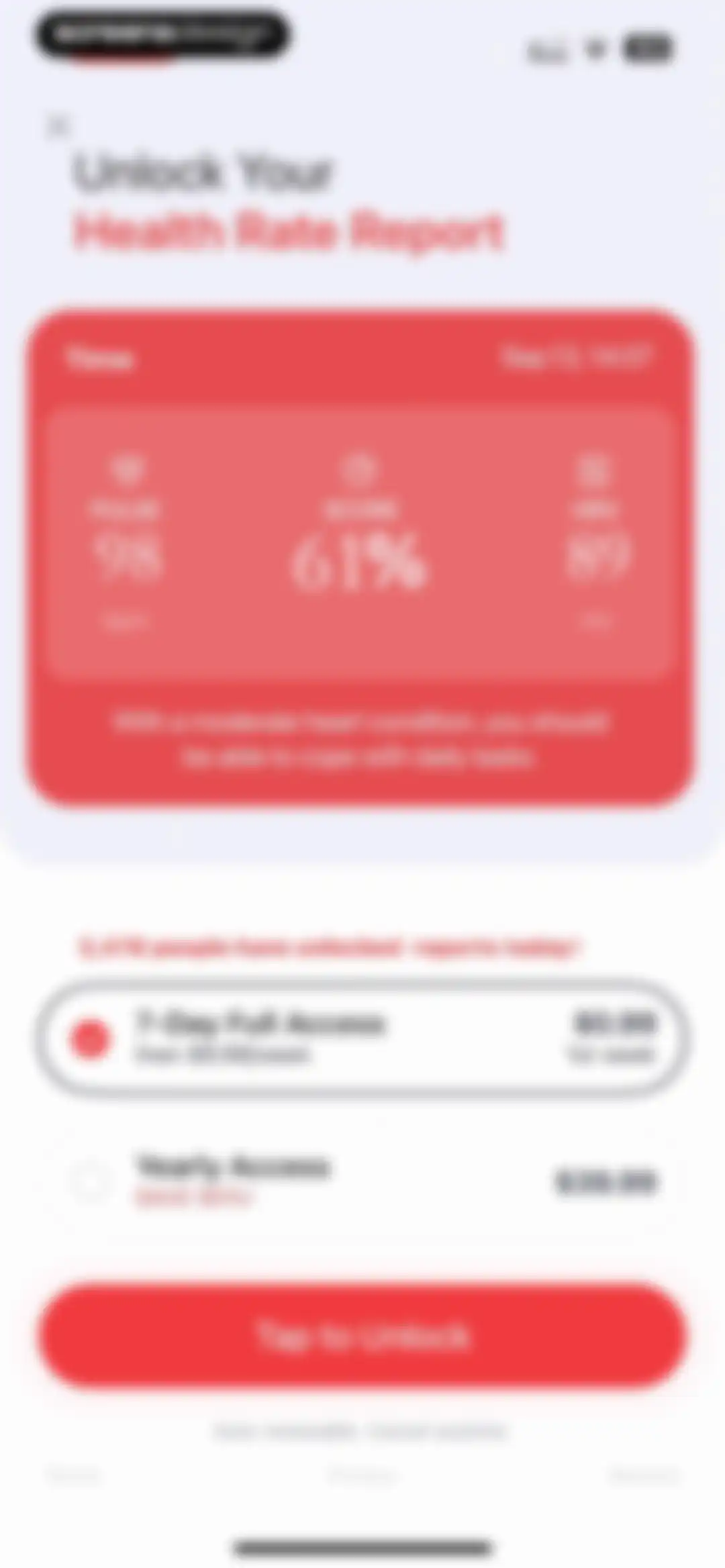 iHeart-Pulse Rate Monitor App. screen 15