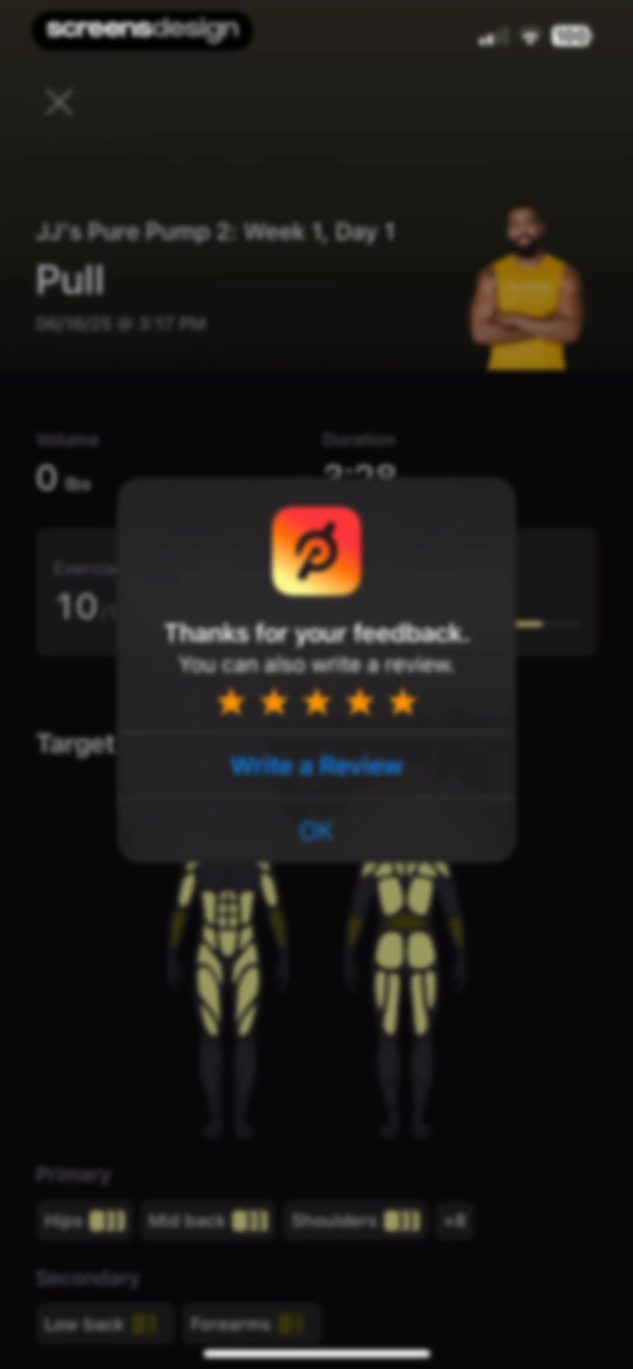 Peloton Strength+ screen 79