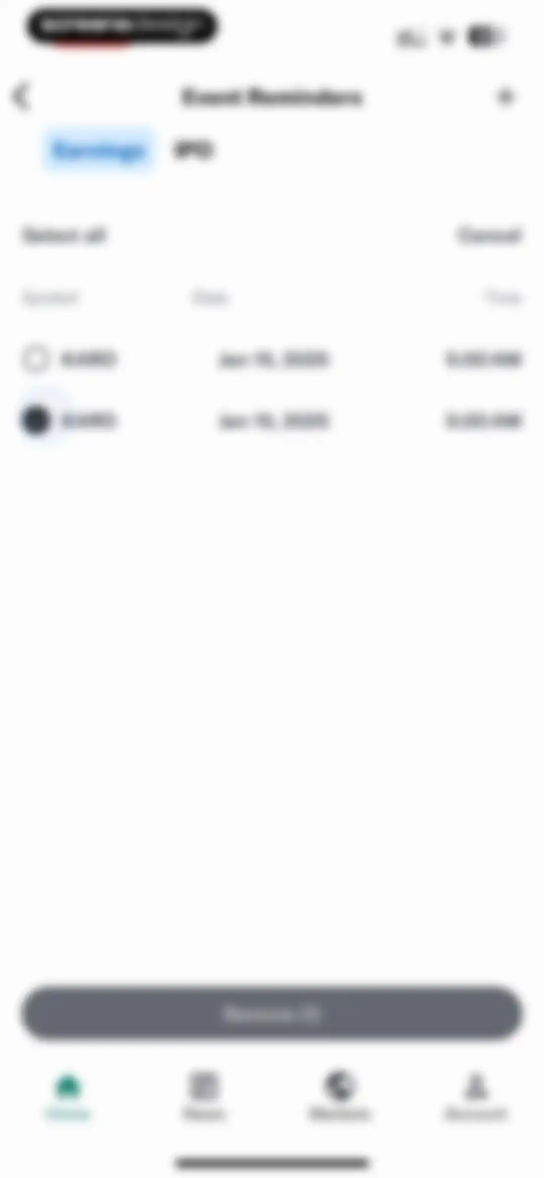 Yahoo Finance: Stocks, Markets screen 151