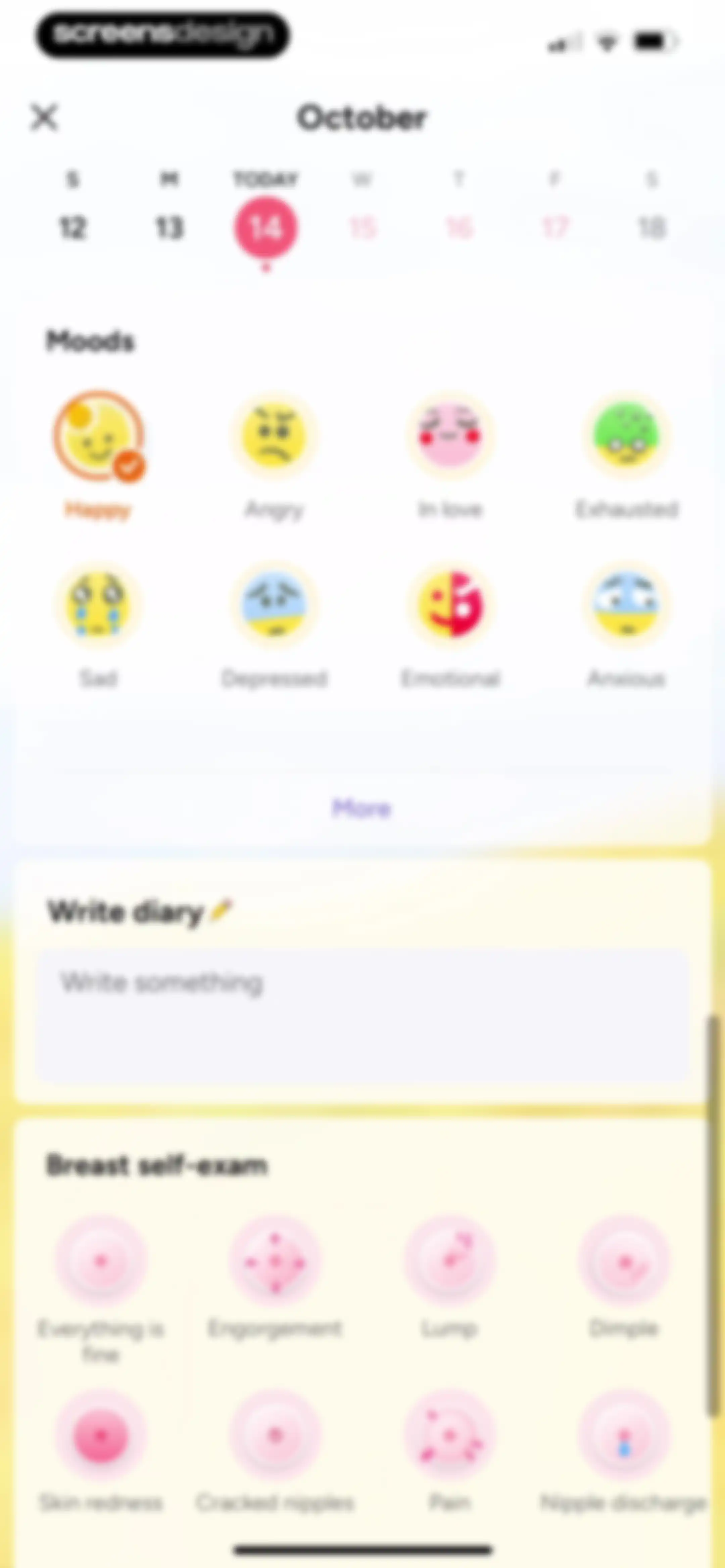 Period Tracker Period Calendar screen 156