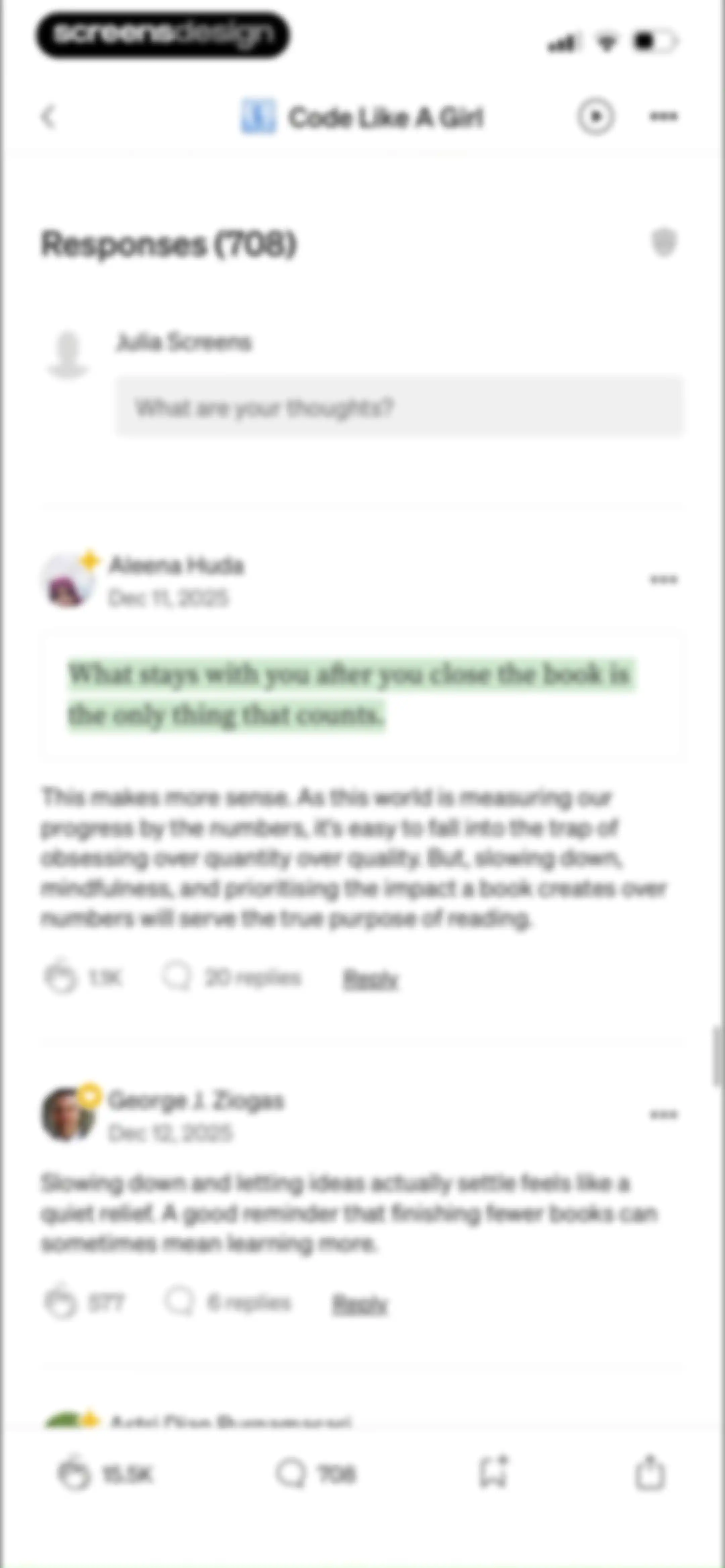 Medium: Read & Write Stories screen 20