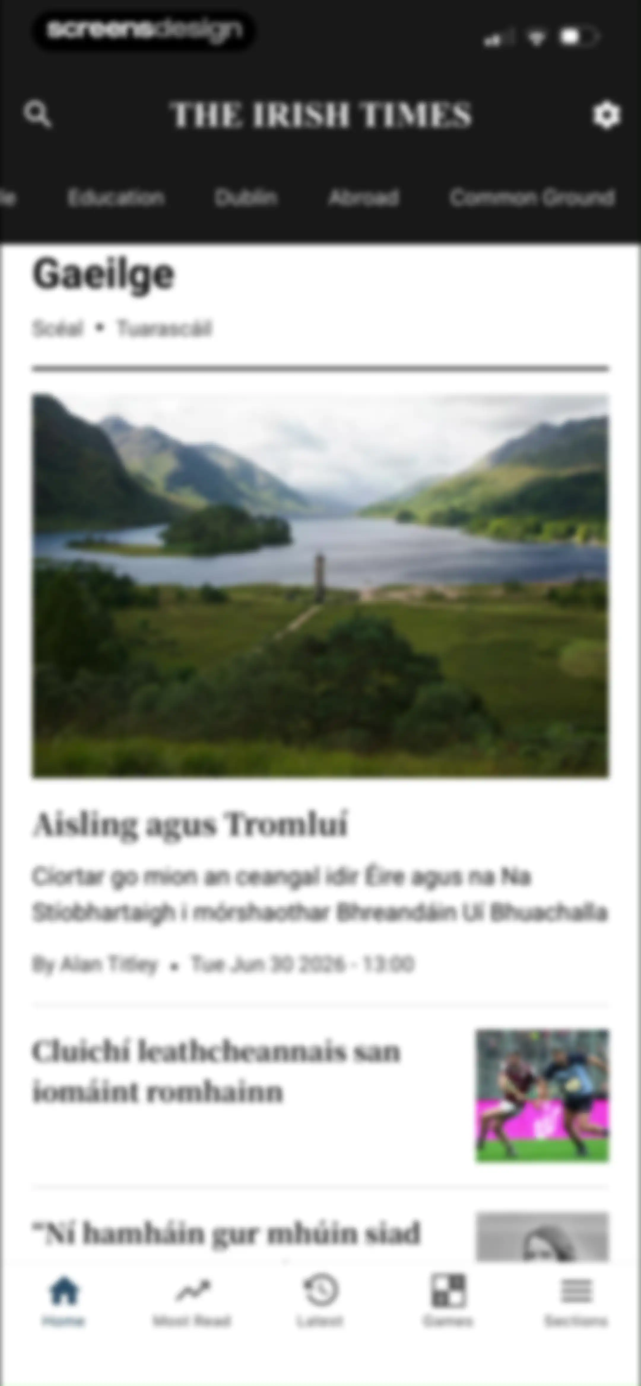 The Irish Times screen 61