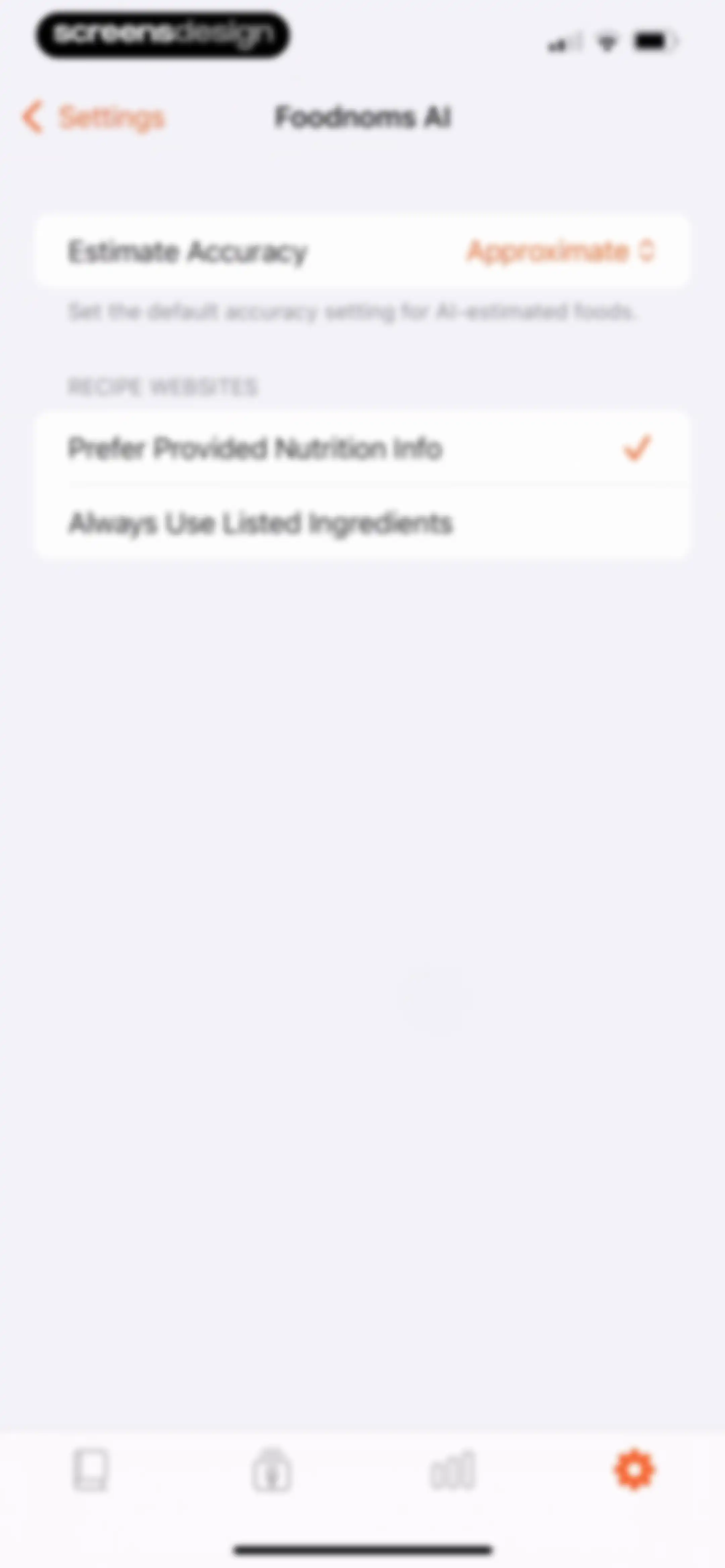 Nutrition Tracker: Foodnoms screen 191