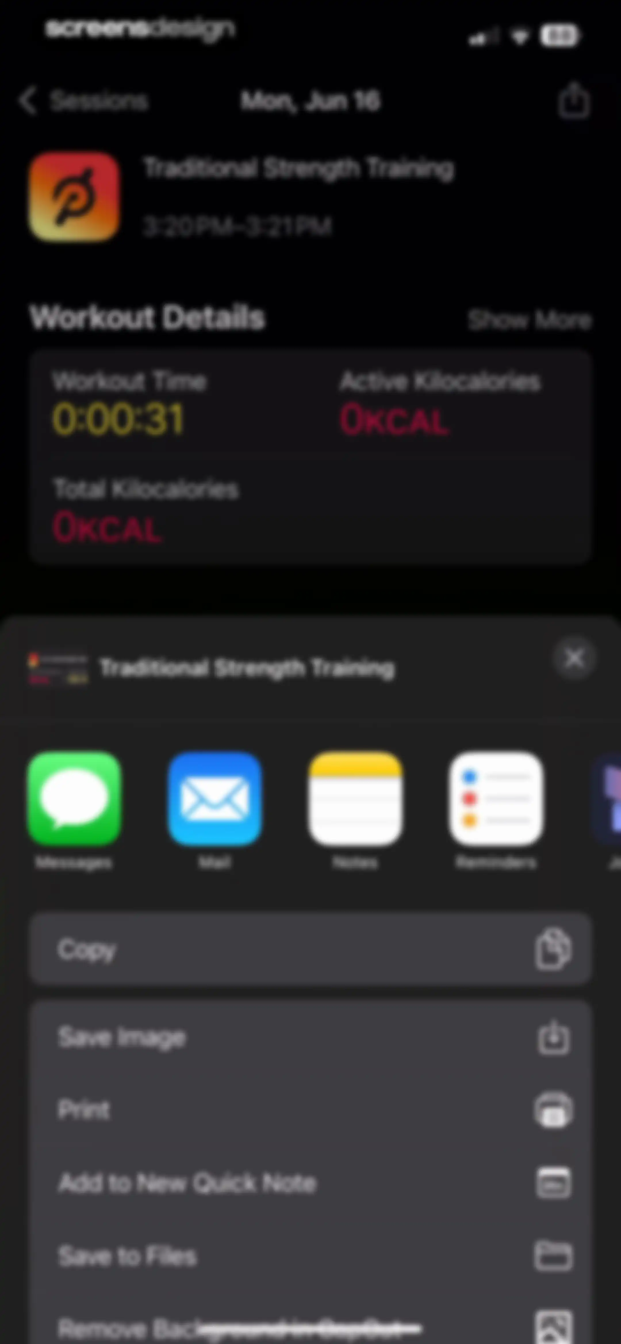 Apple Fitness screen 41