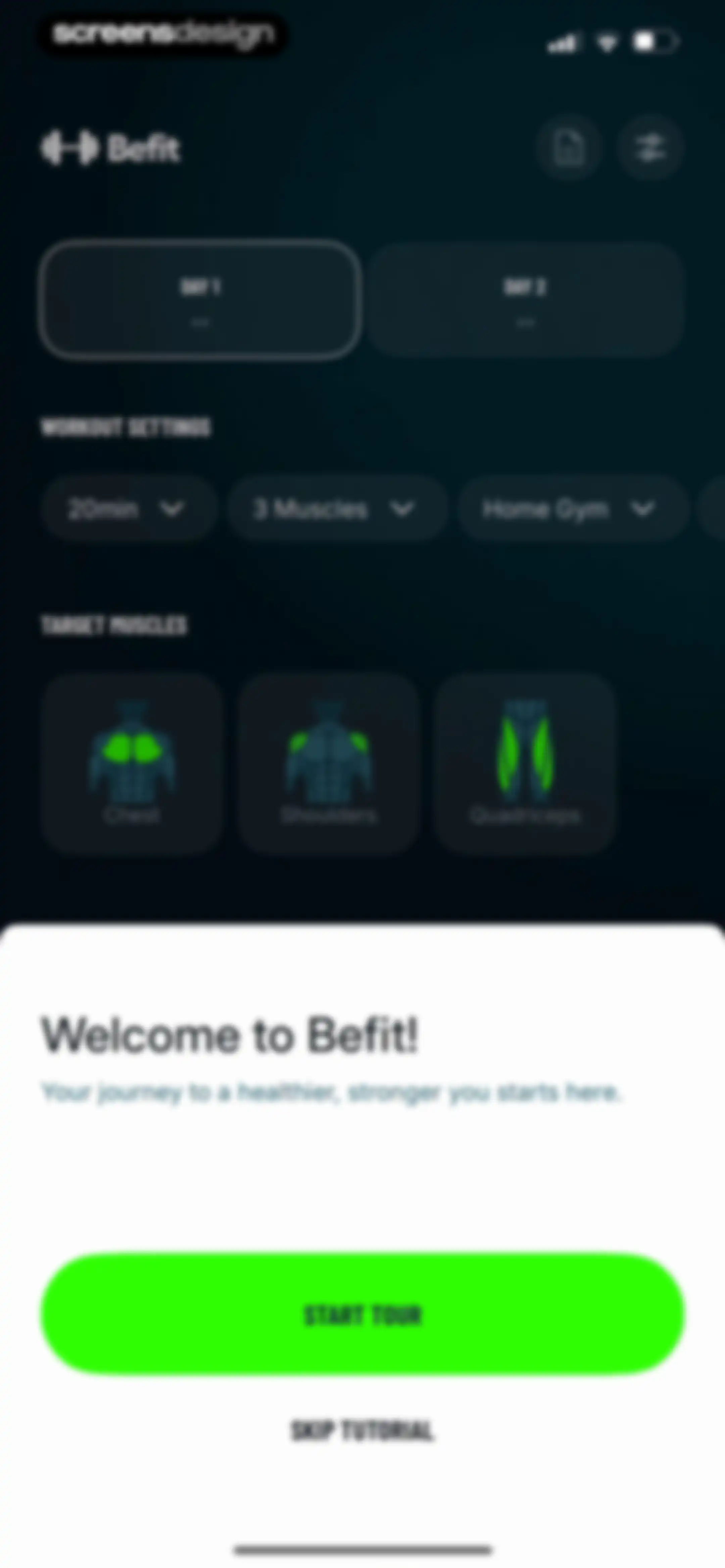 Befit: Gym & Home Workout Plan screen 28