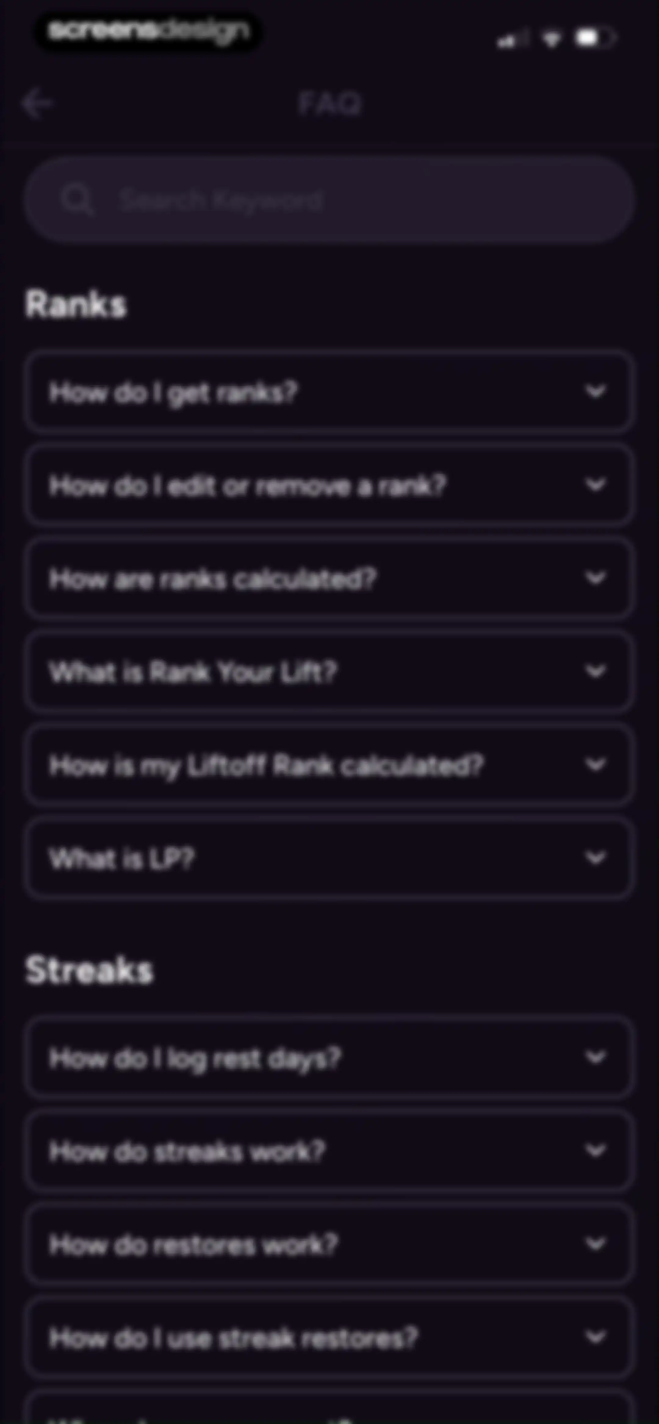 Liftoff - Ranked Gym Workouts screen 246