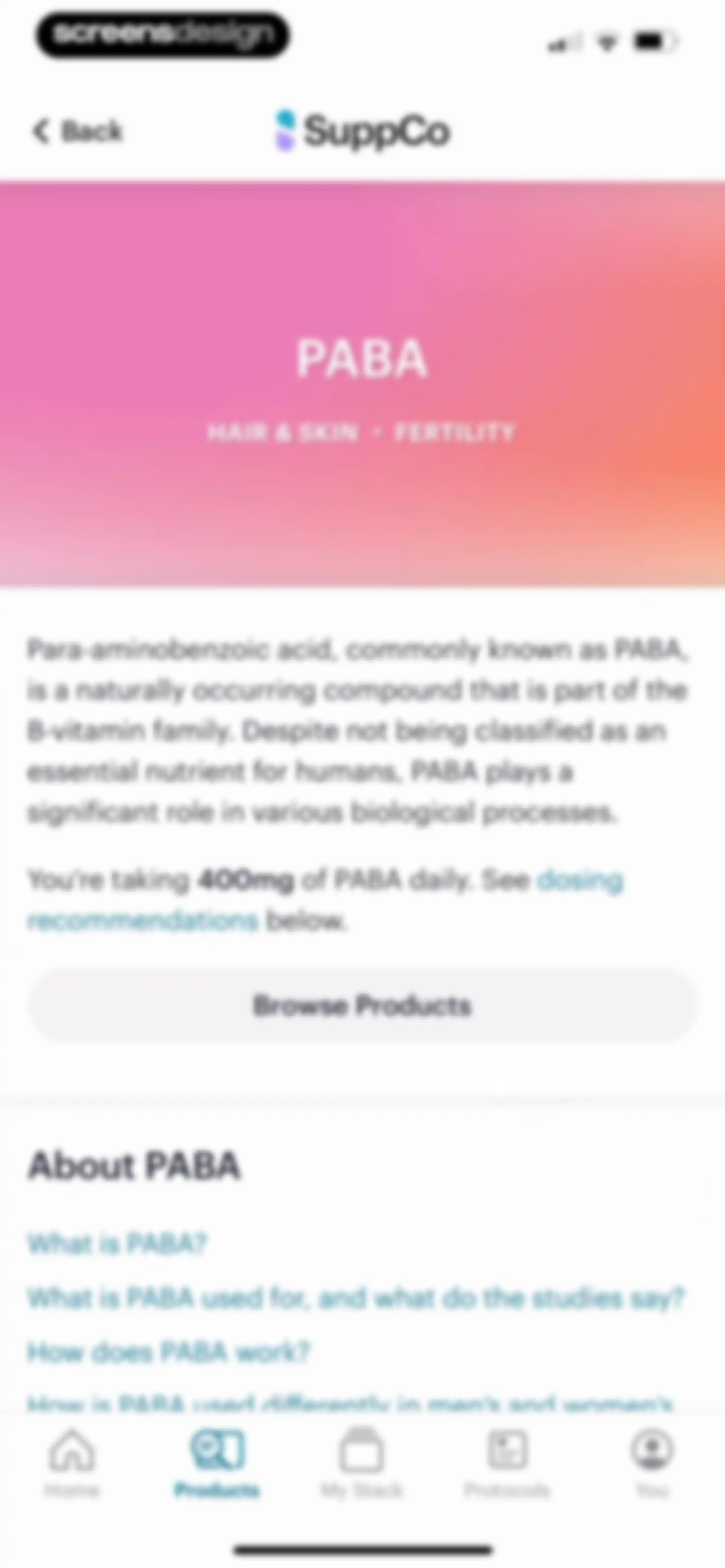 SuppCo: Supplement Scanner screen 109