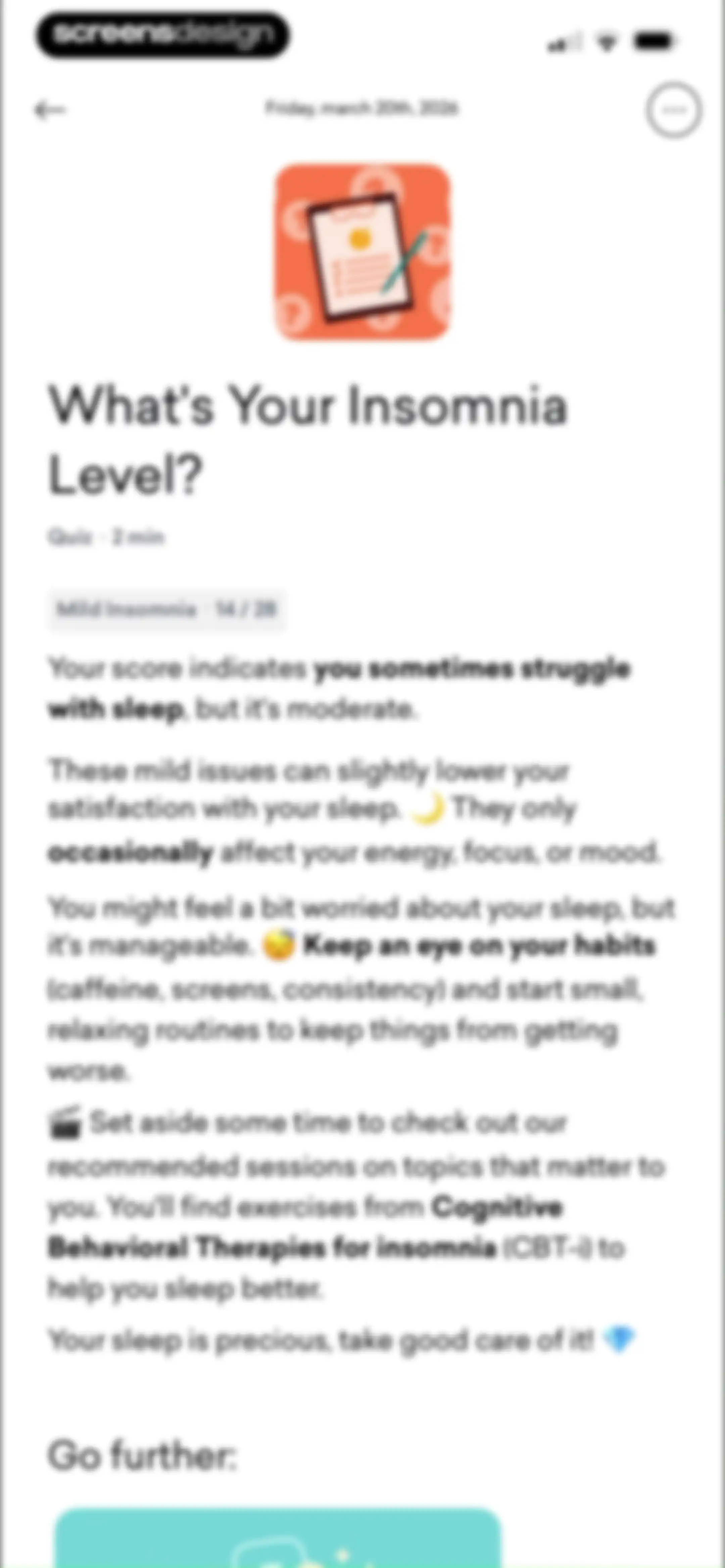 MindDay: Mental Health, Stress screen 153