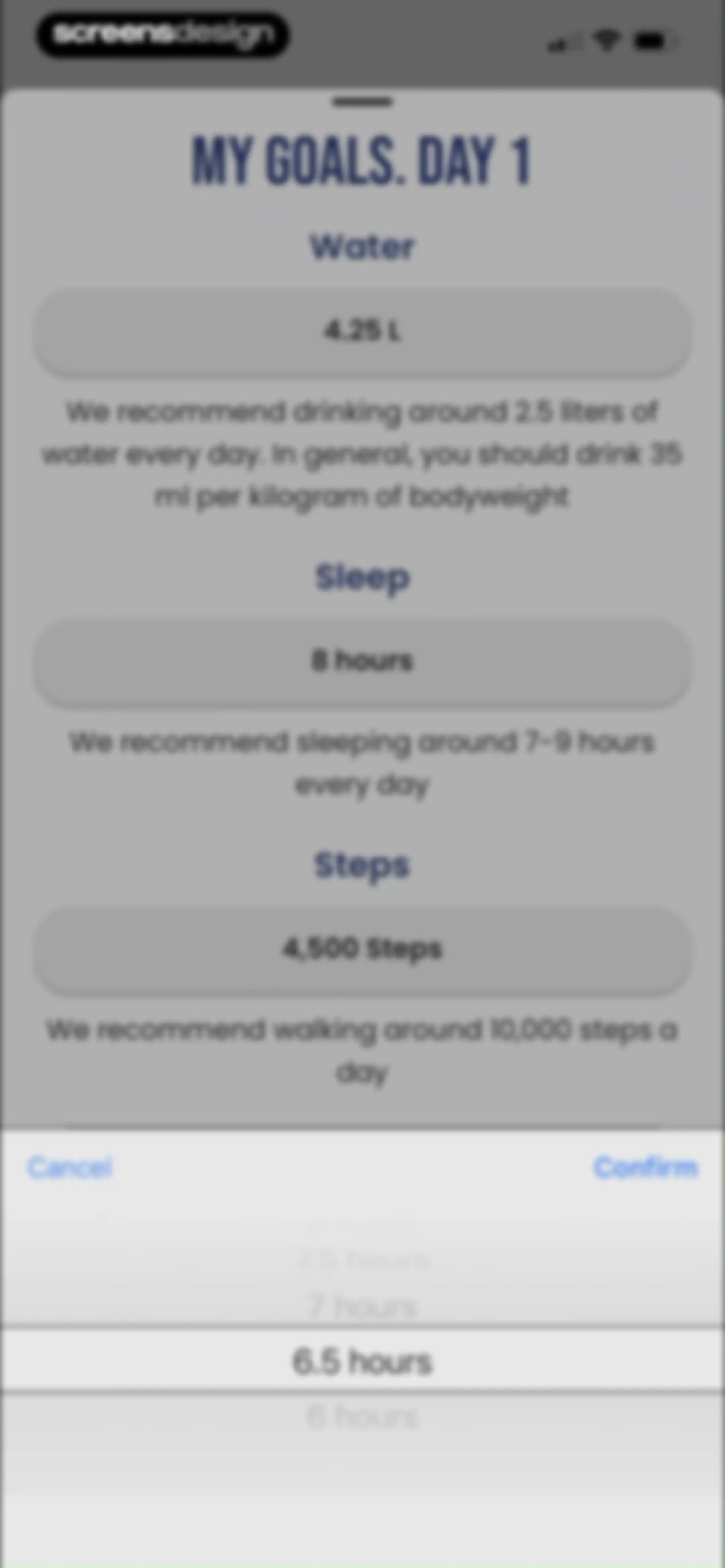 90 Day Challenge screen 70