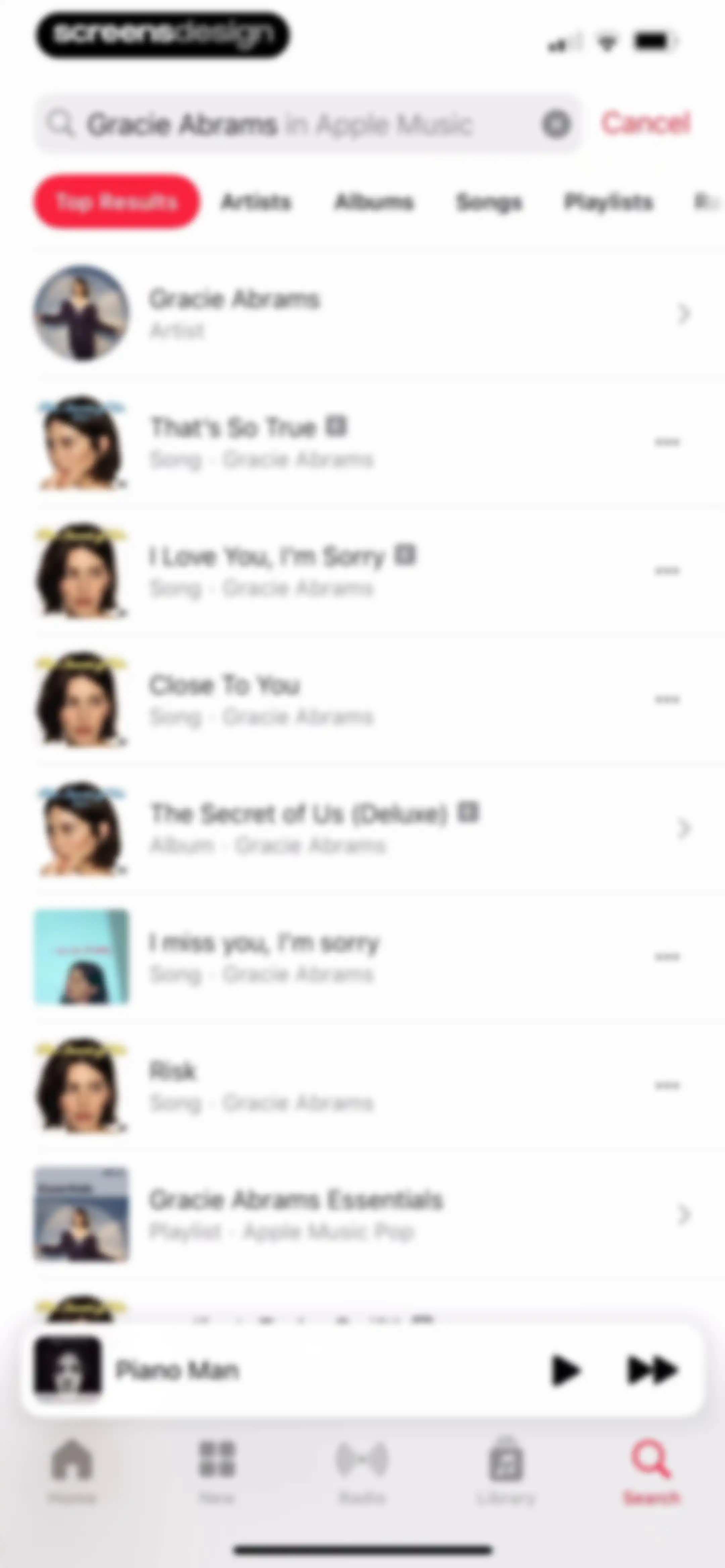Apple Music screen 145