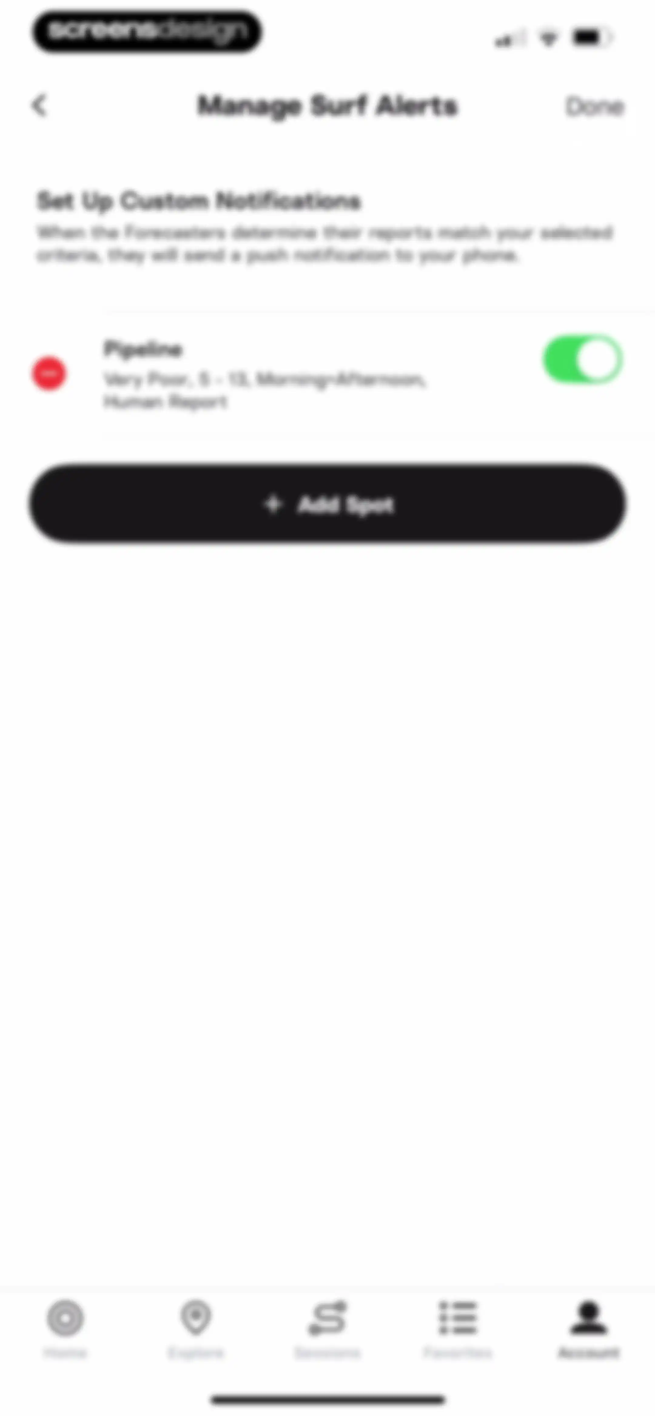 Surfline: Wave & Surf Reports screen 104