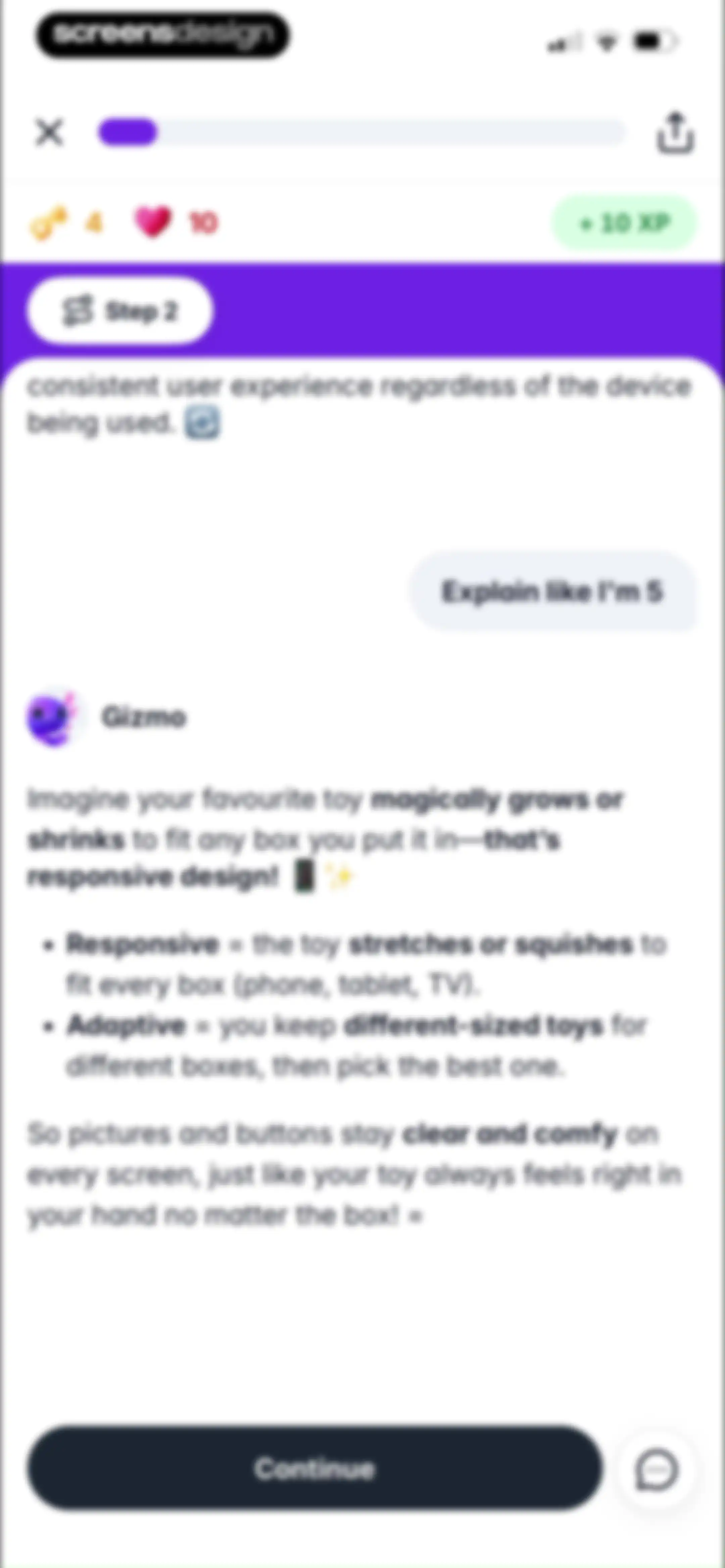 Gizmo: AI Tutor screen 85