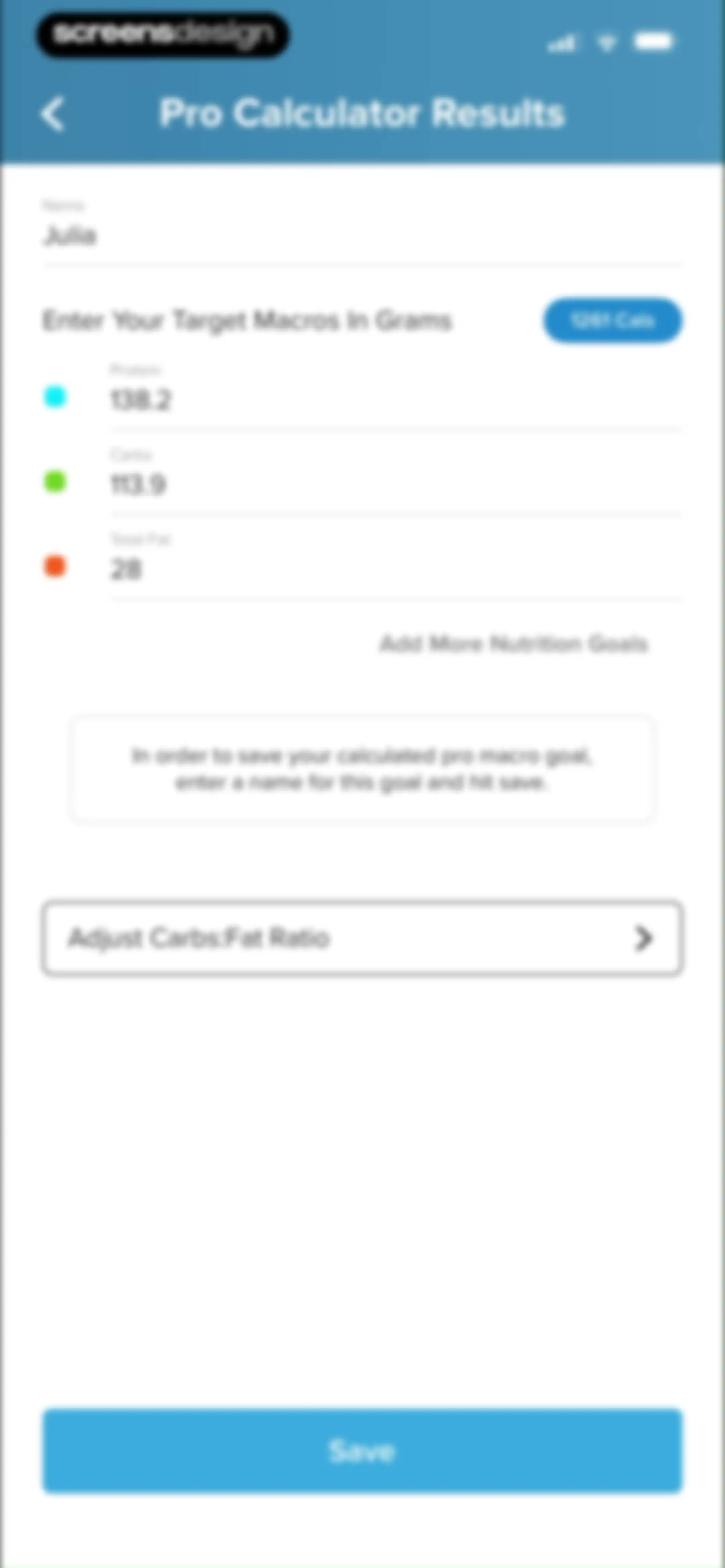 My Macros+ | Macro Tracker screen 25