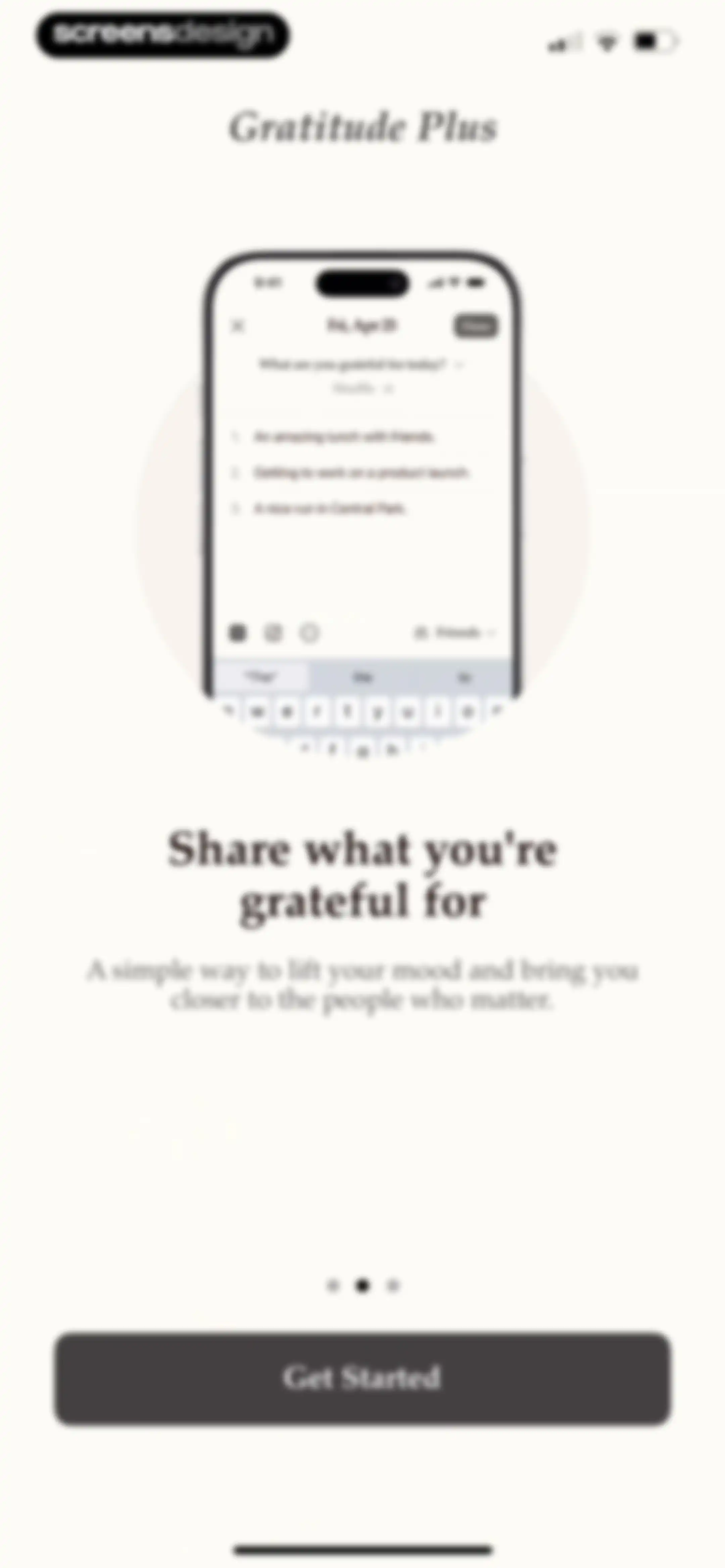 Gratitude Plus – Journal screen 3