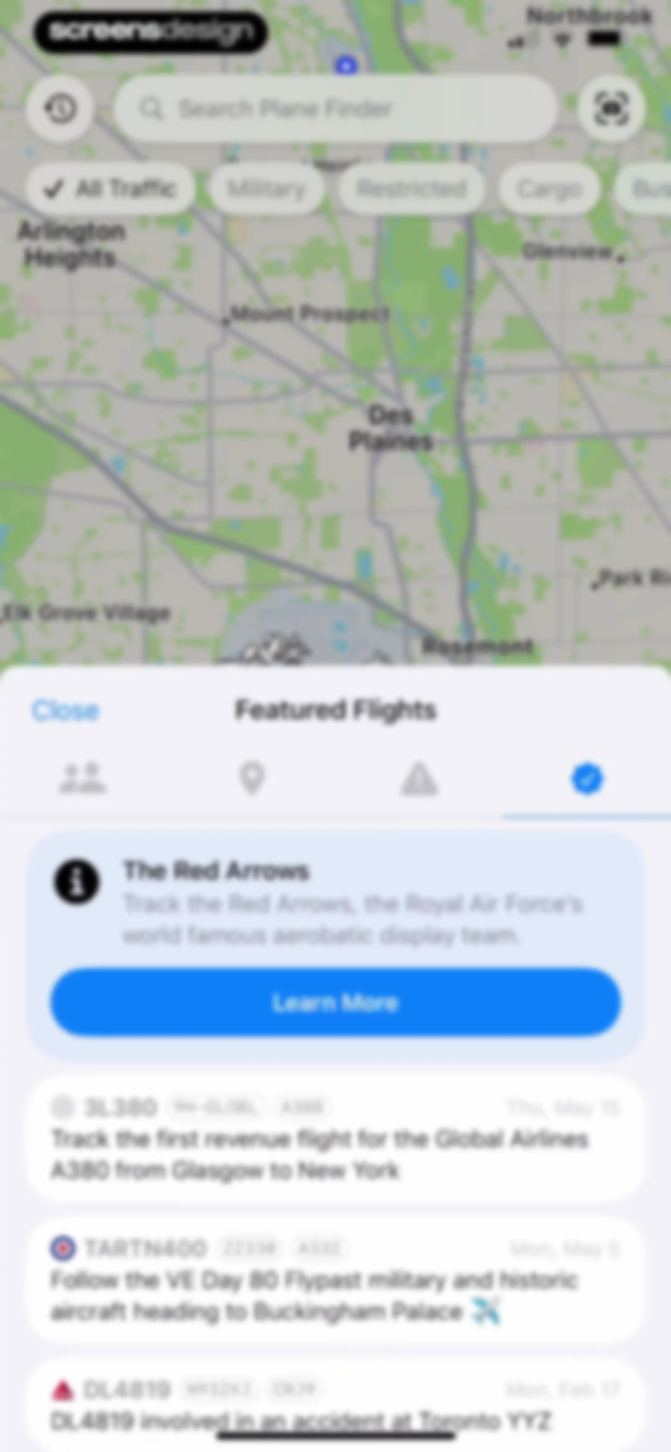 Plane Finder ⁃ Flight Tracker screen 122