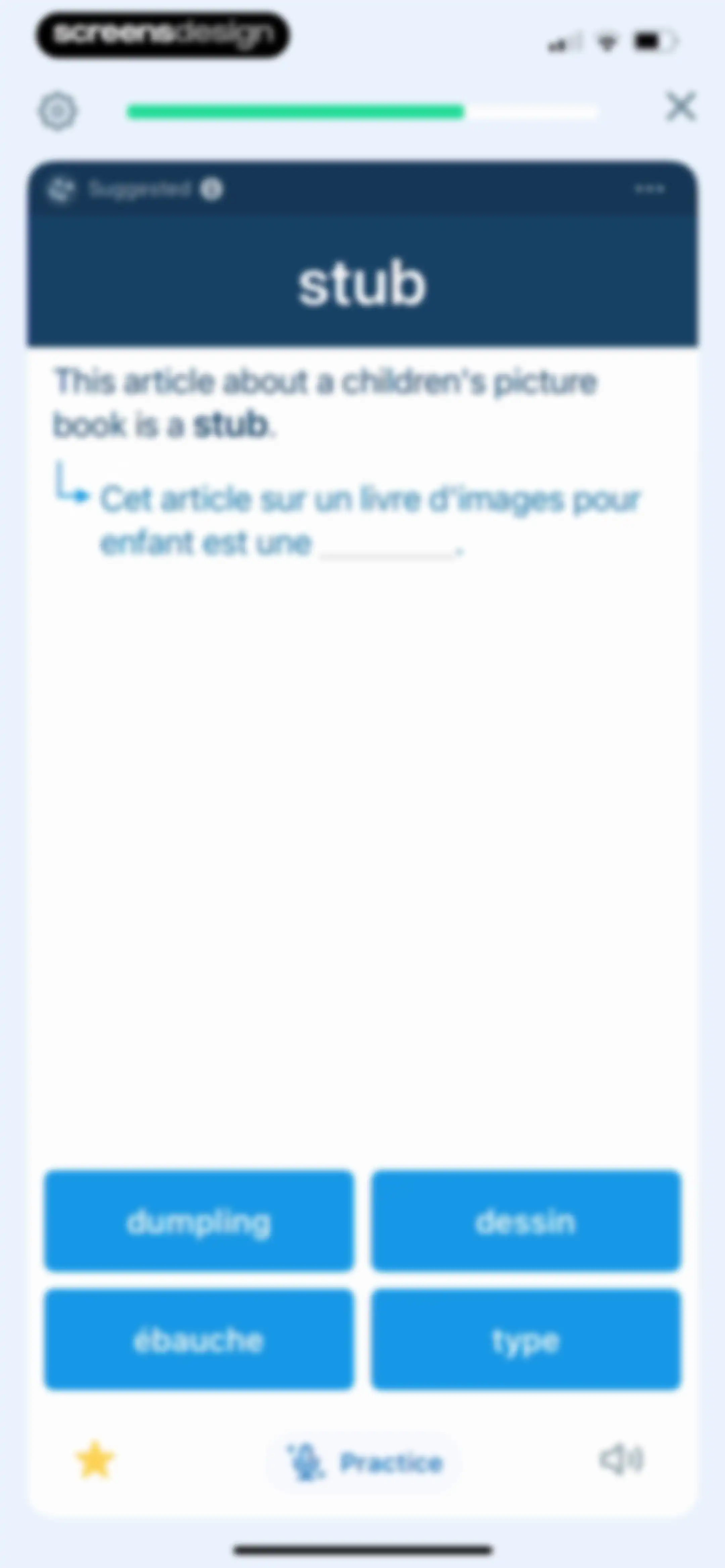 Reverso translate and learn screen 54