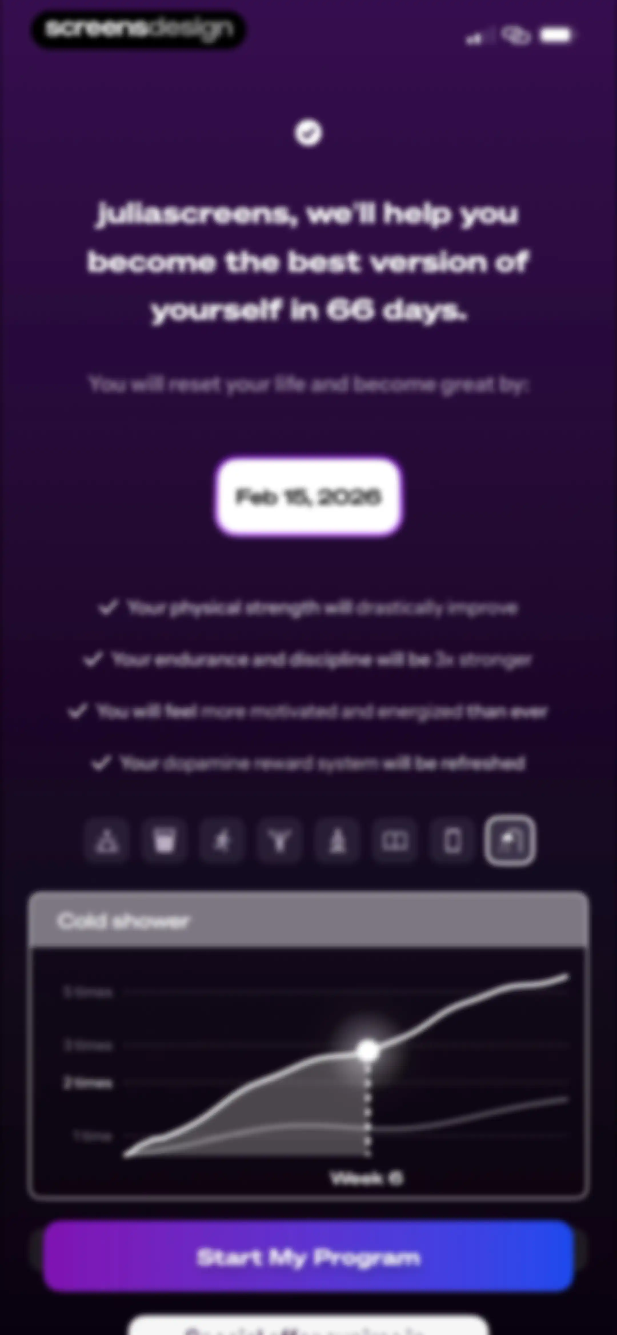 Life Reset: 66 Day Habit screen 101