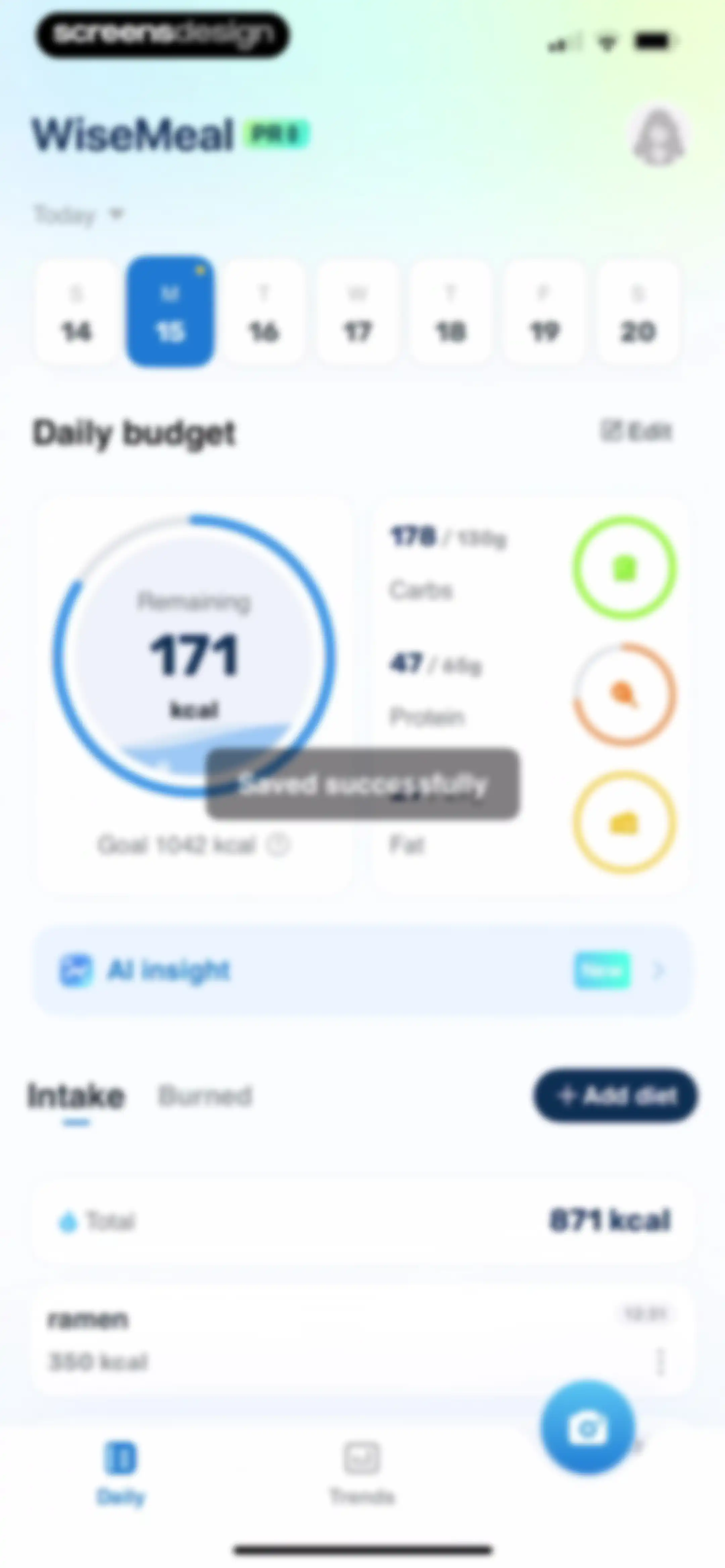 WiseMeal: Al Calorie Tracker screen 70