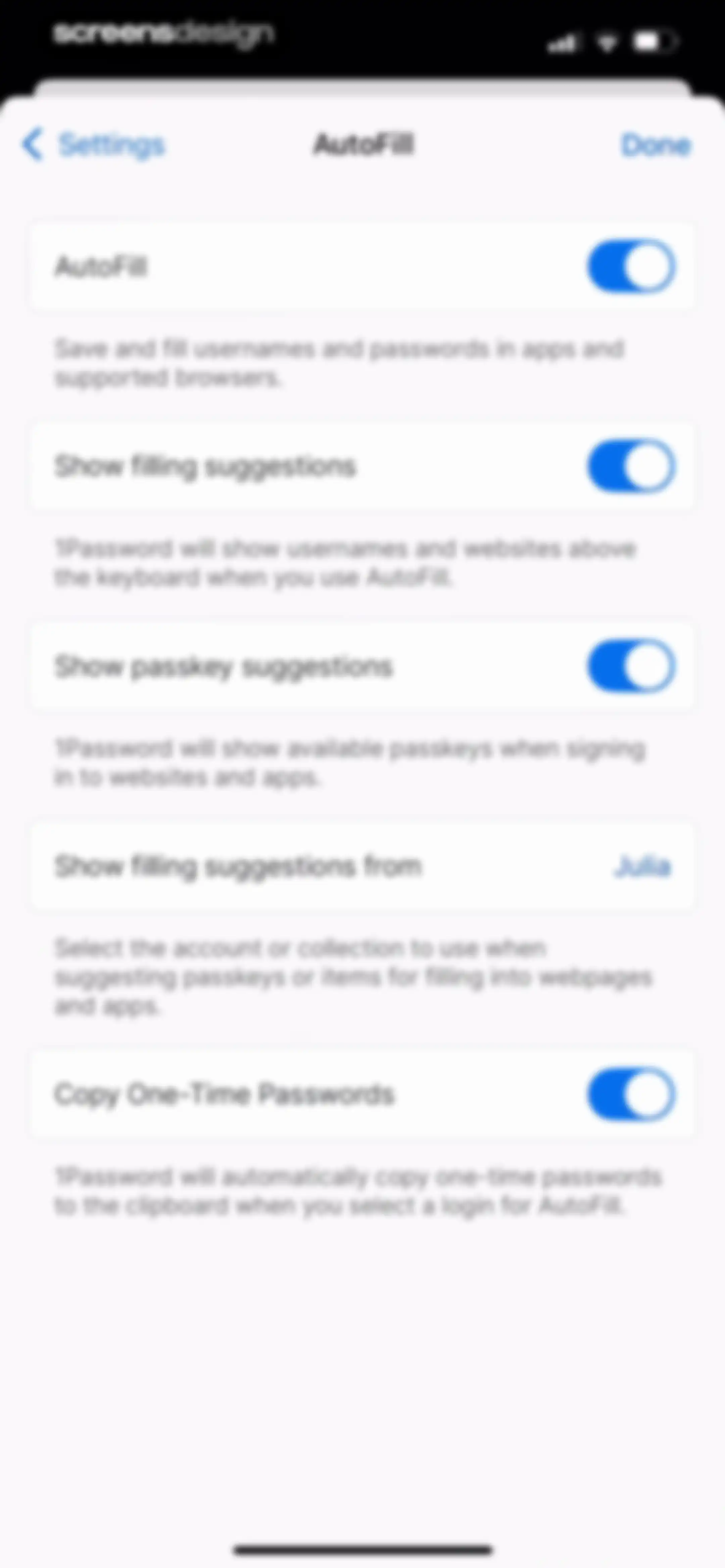 1Password: Password Manager screen 159