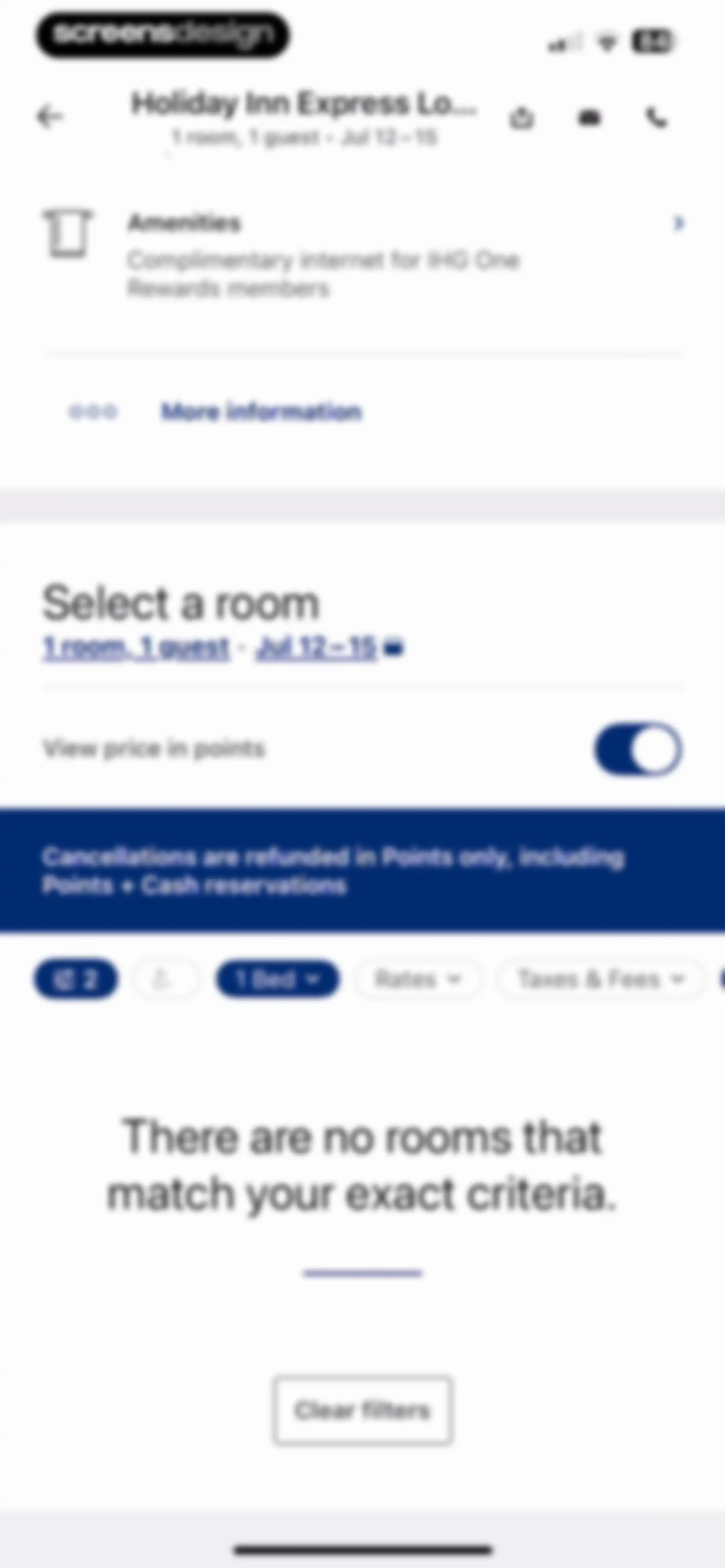 IHG One Rewards: Book Hotels screen 131