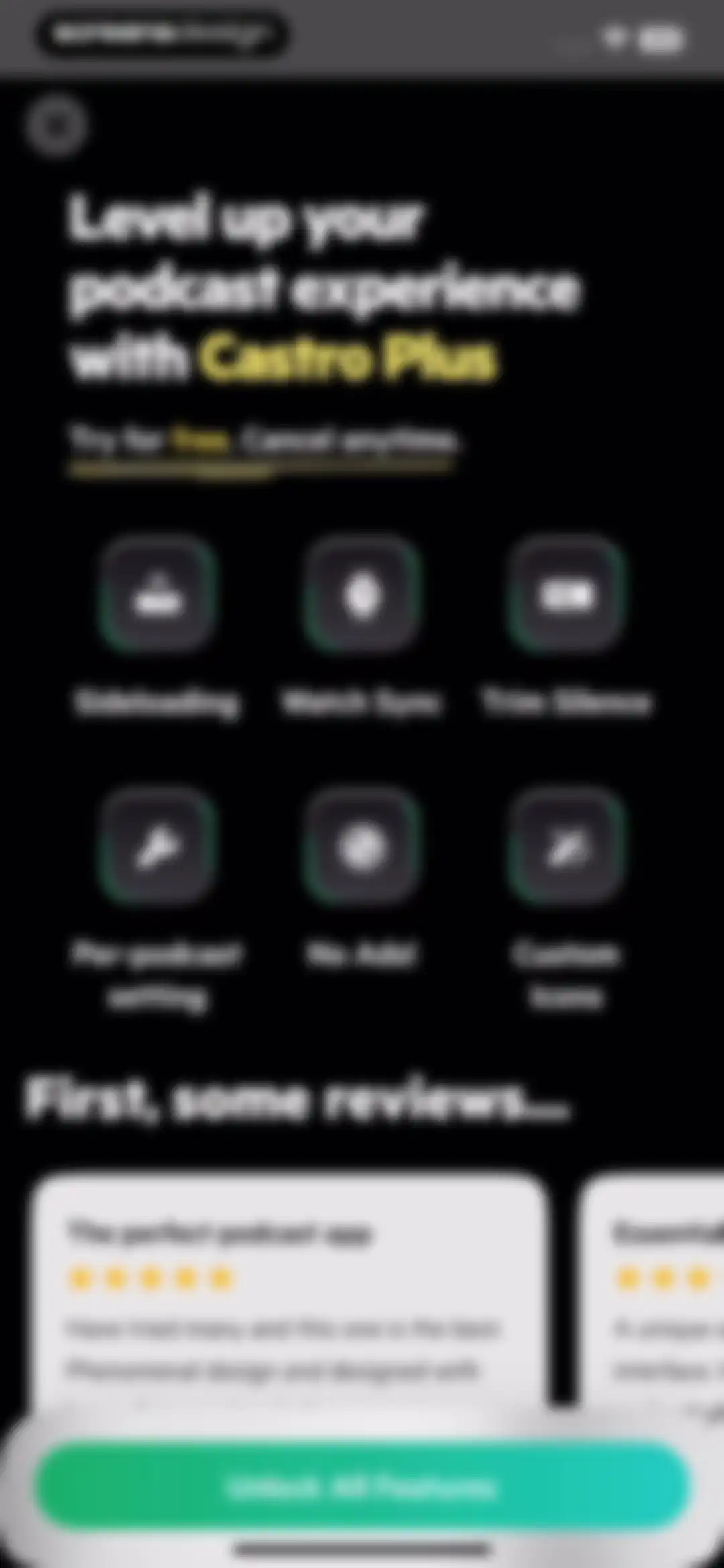 Castro: Podcast App & Player screen 6