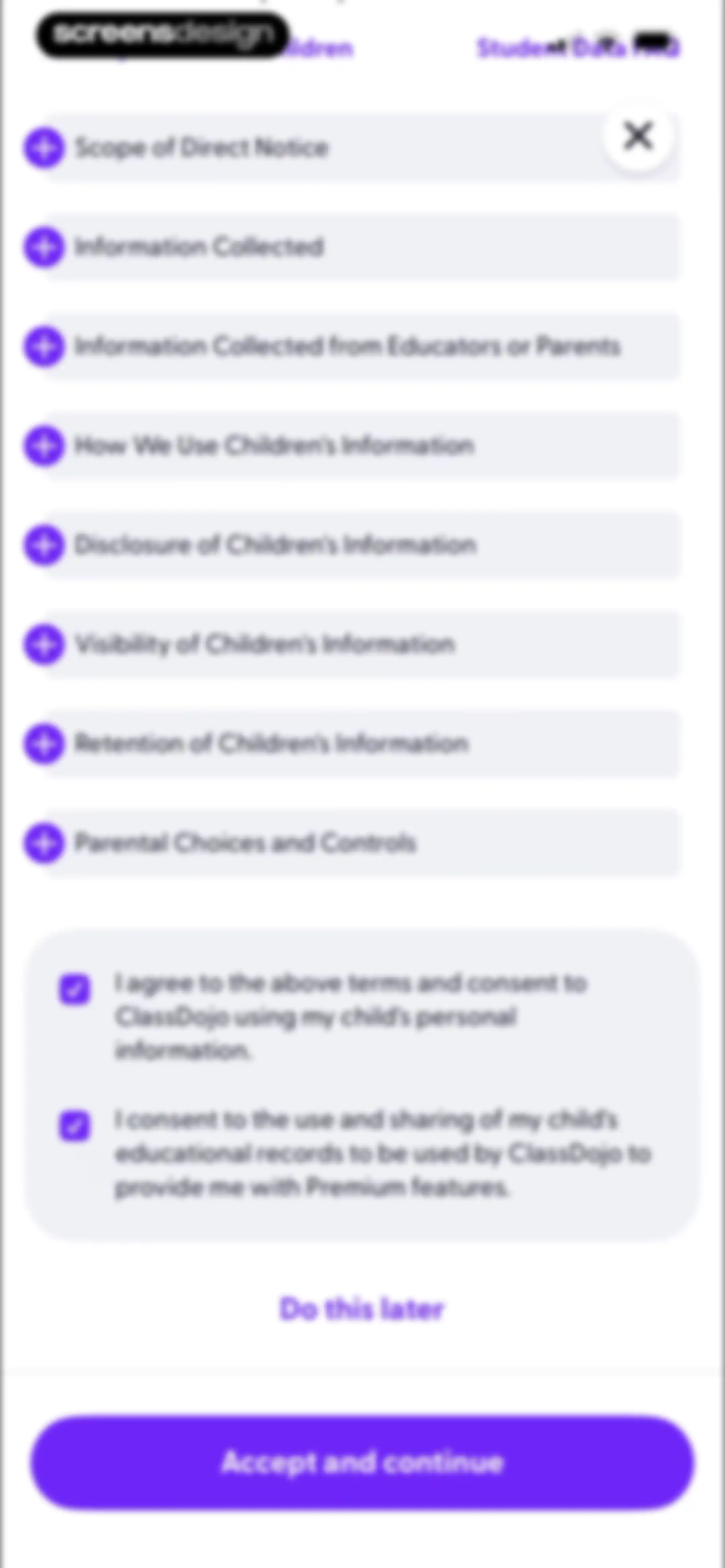ClassDojo screen 25