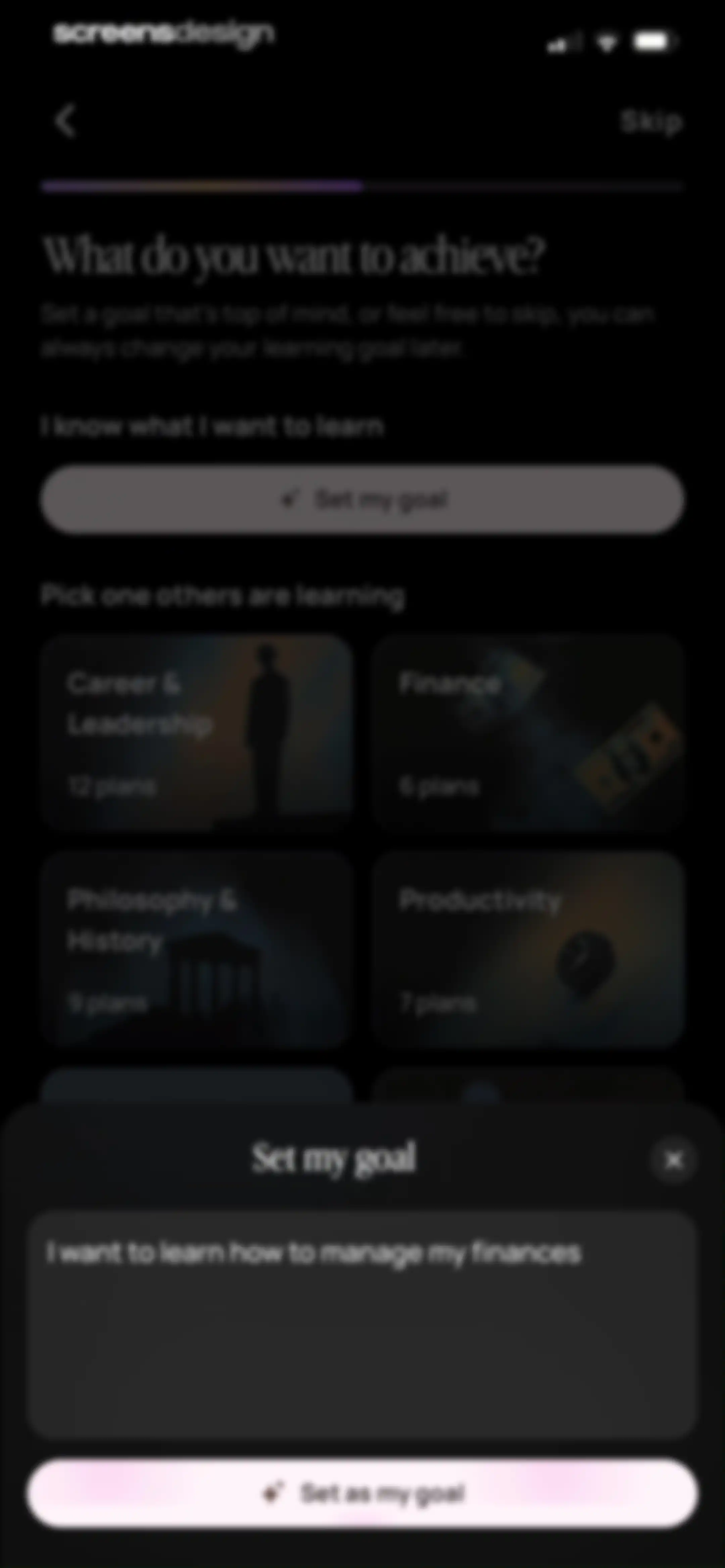 BeFreed: Personalized Learning screen 9