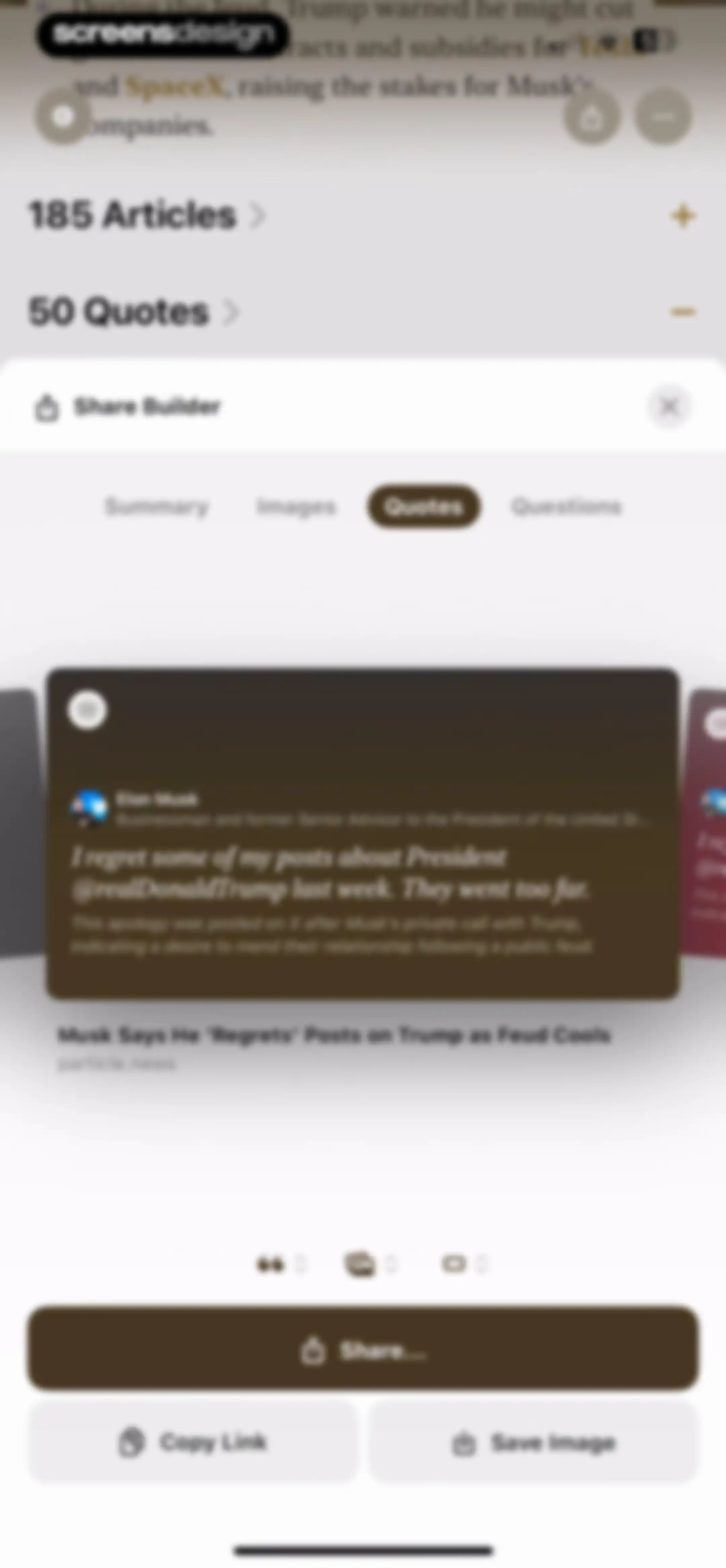 Particle: Personalized News screen 36