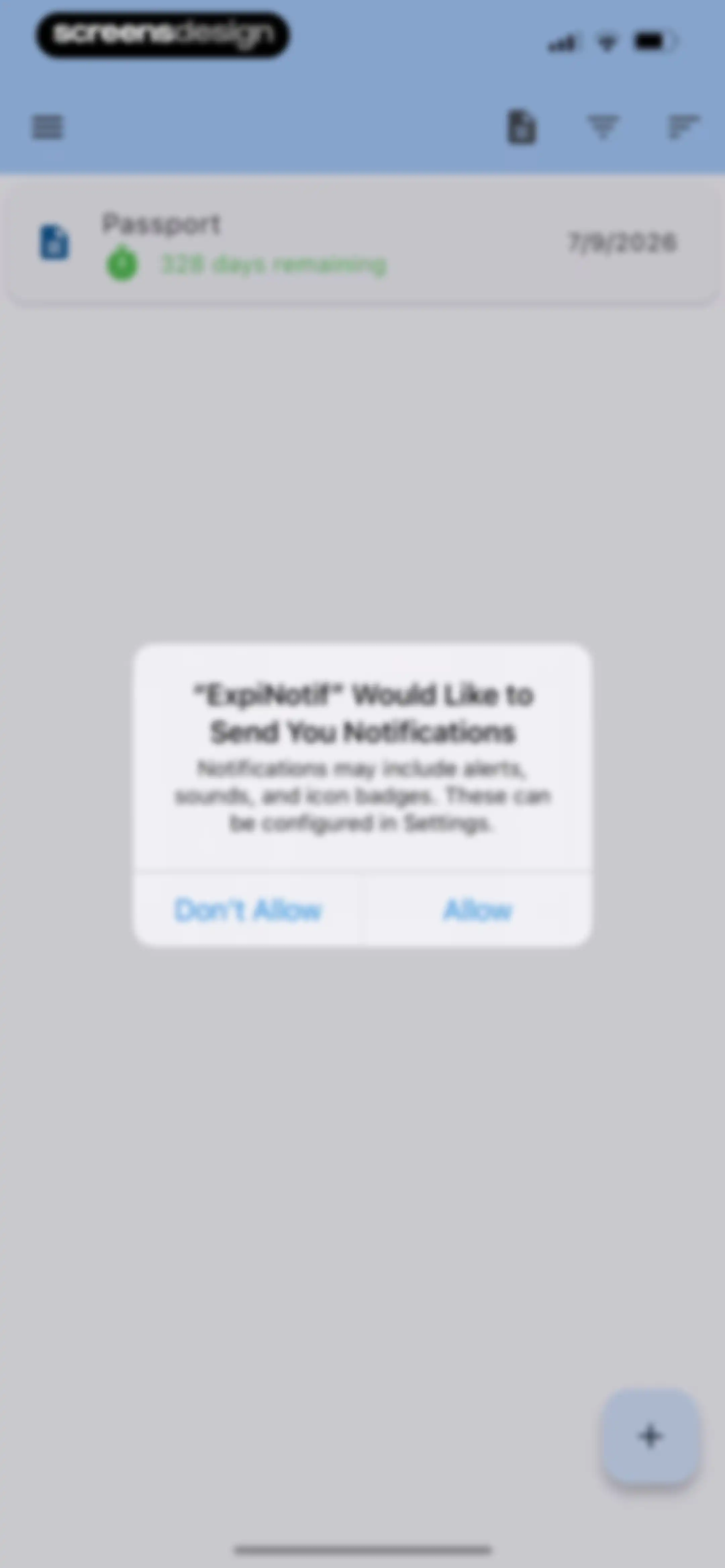 ExpiNotif: Expiration dates screen 16
