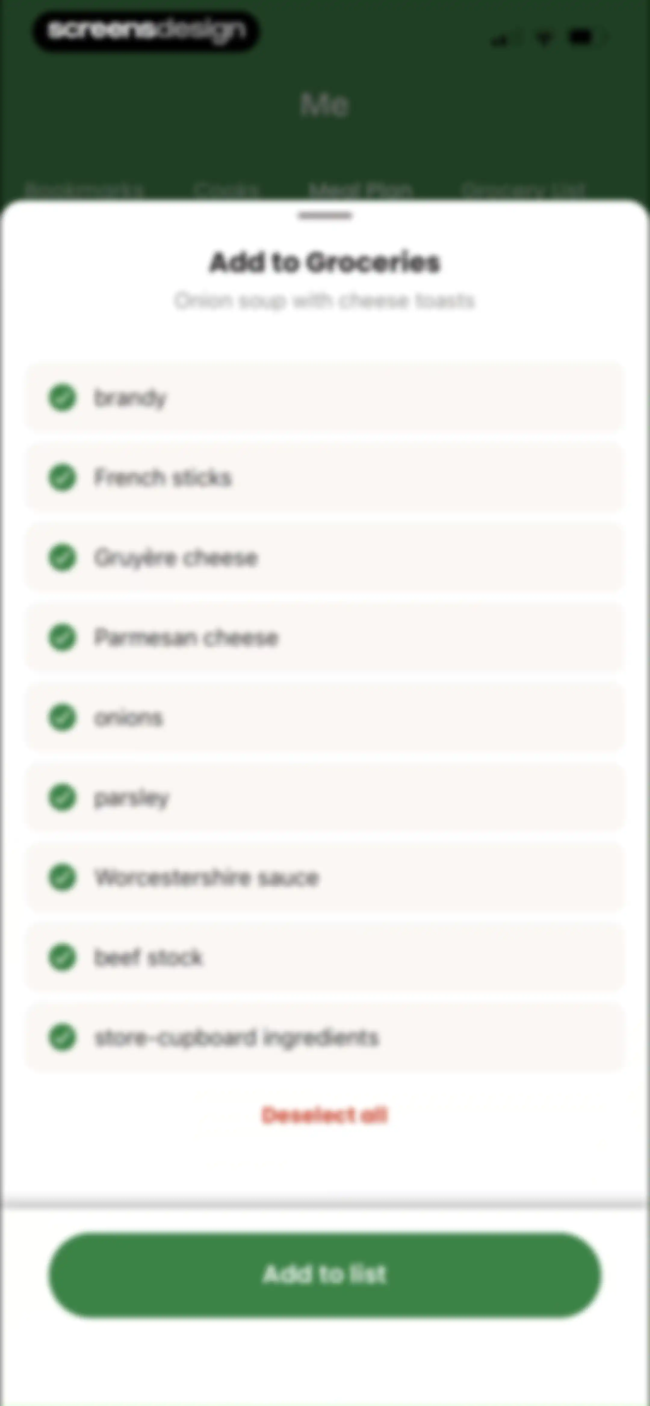 CookShelf: Search Cookbooks screen 103