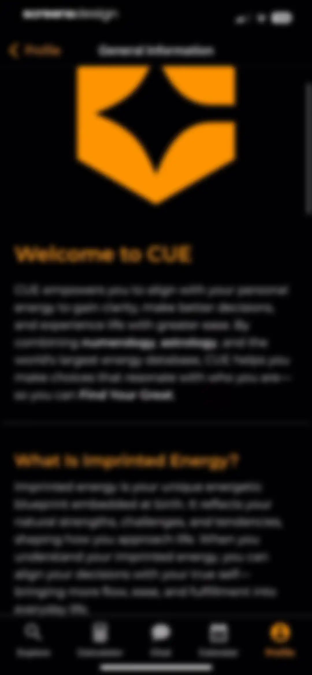 CUE Astrology screen 83