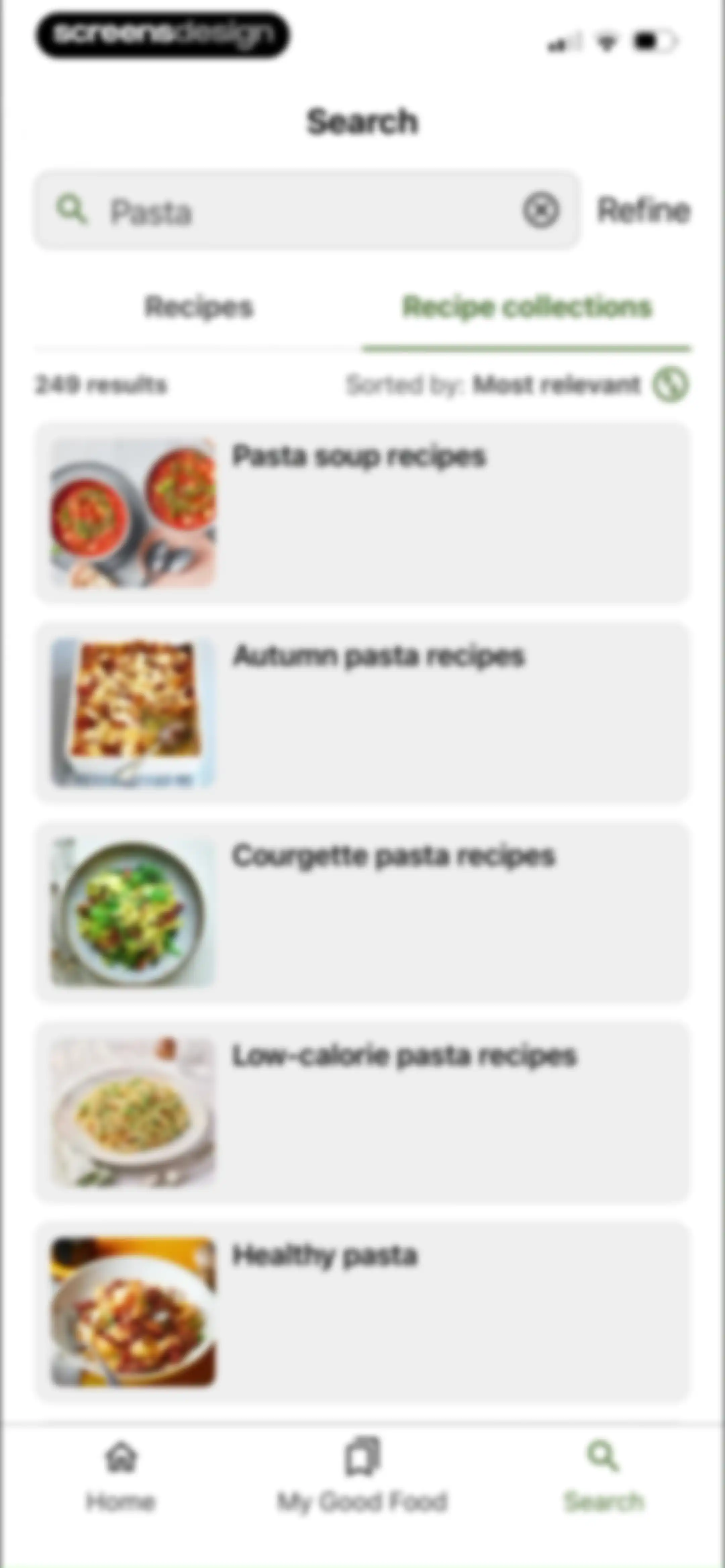 Good Food: Recipe Finder screen 35