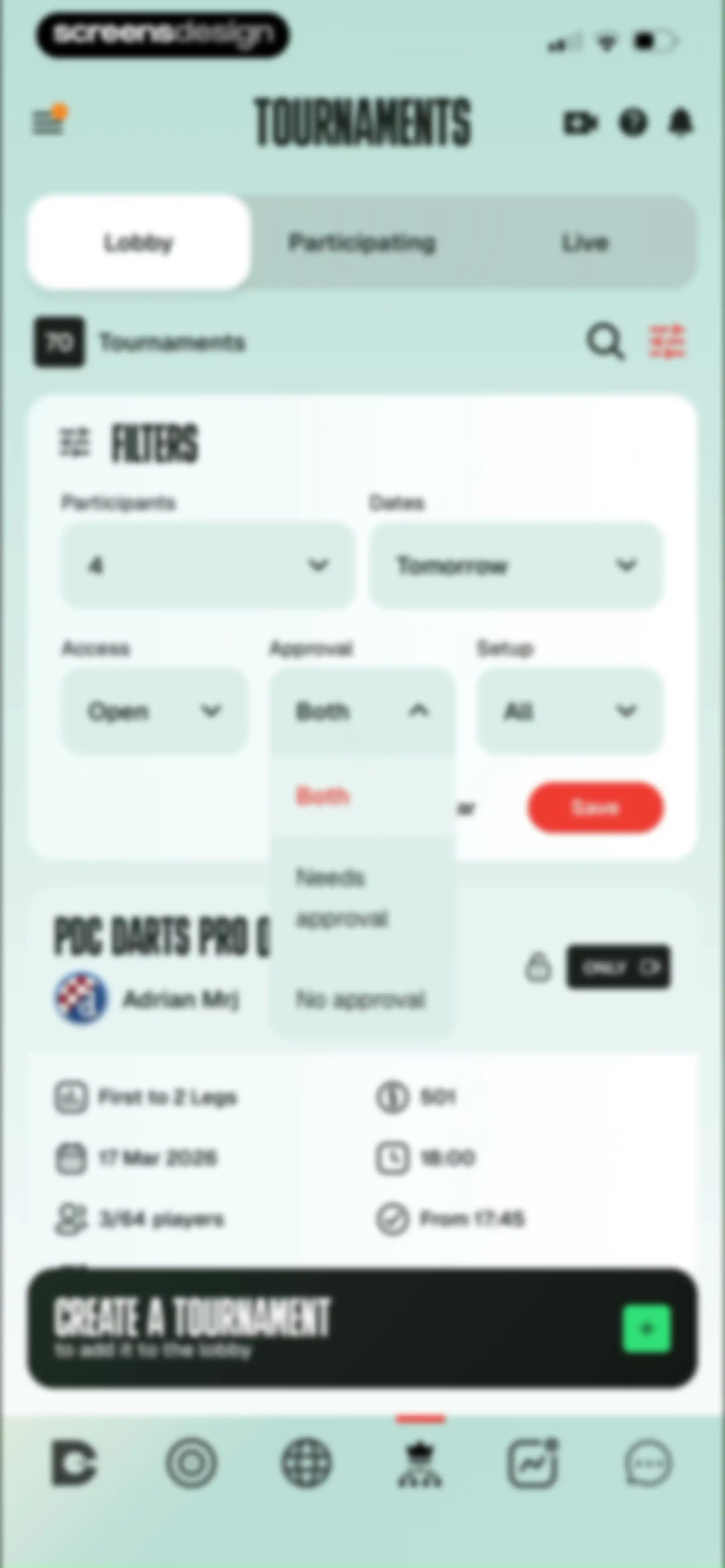 DartCounter screen 95