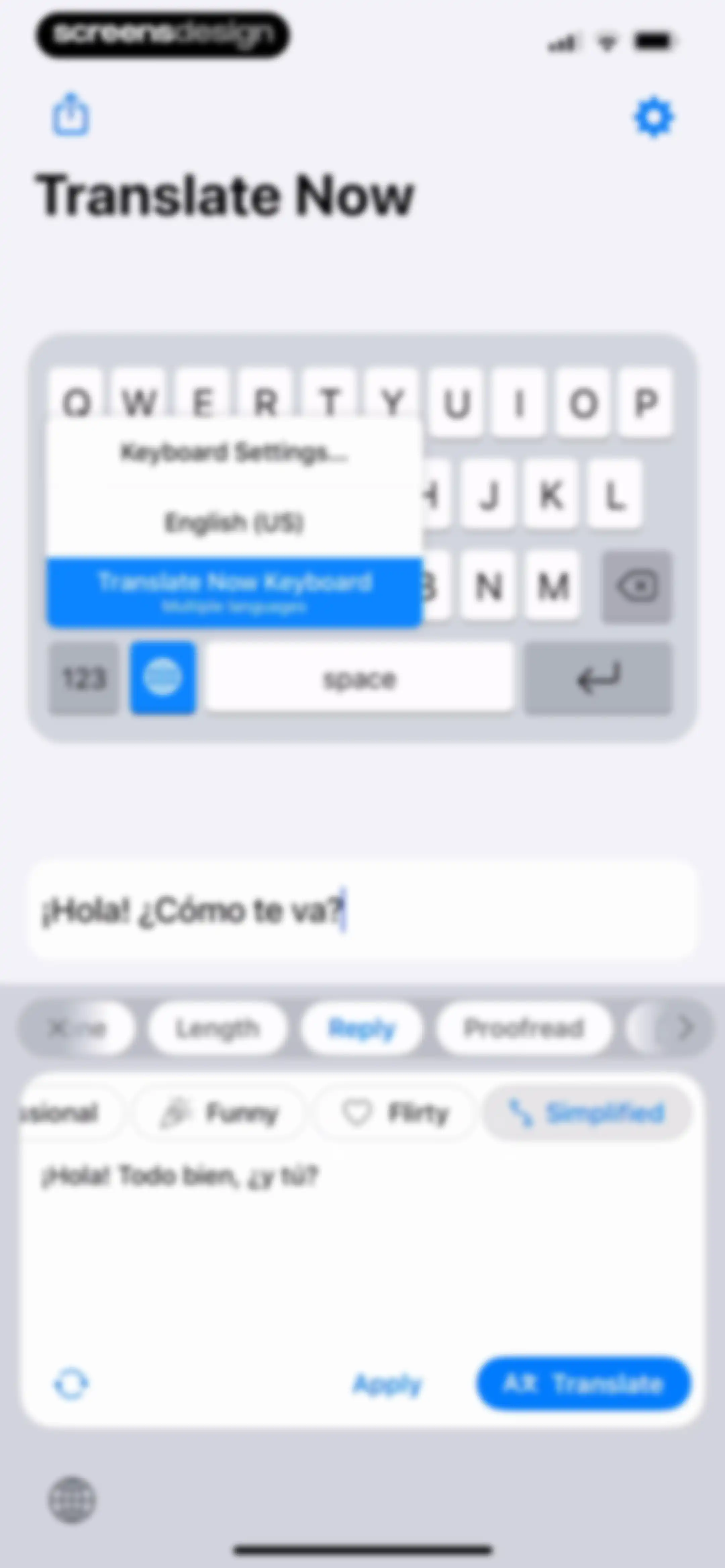 Translator Keyboard - Language screen 28