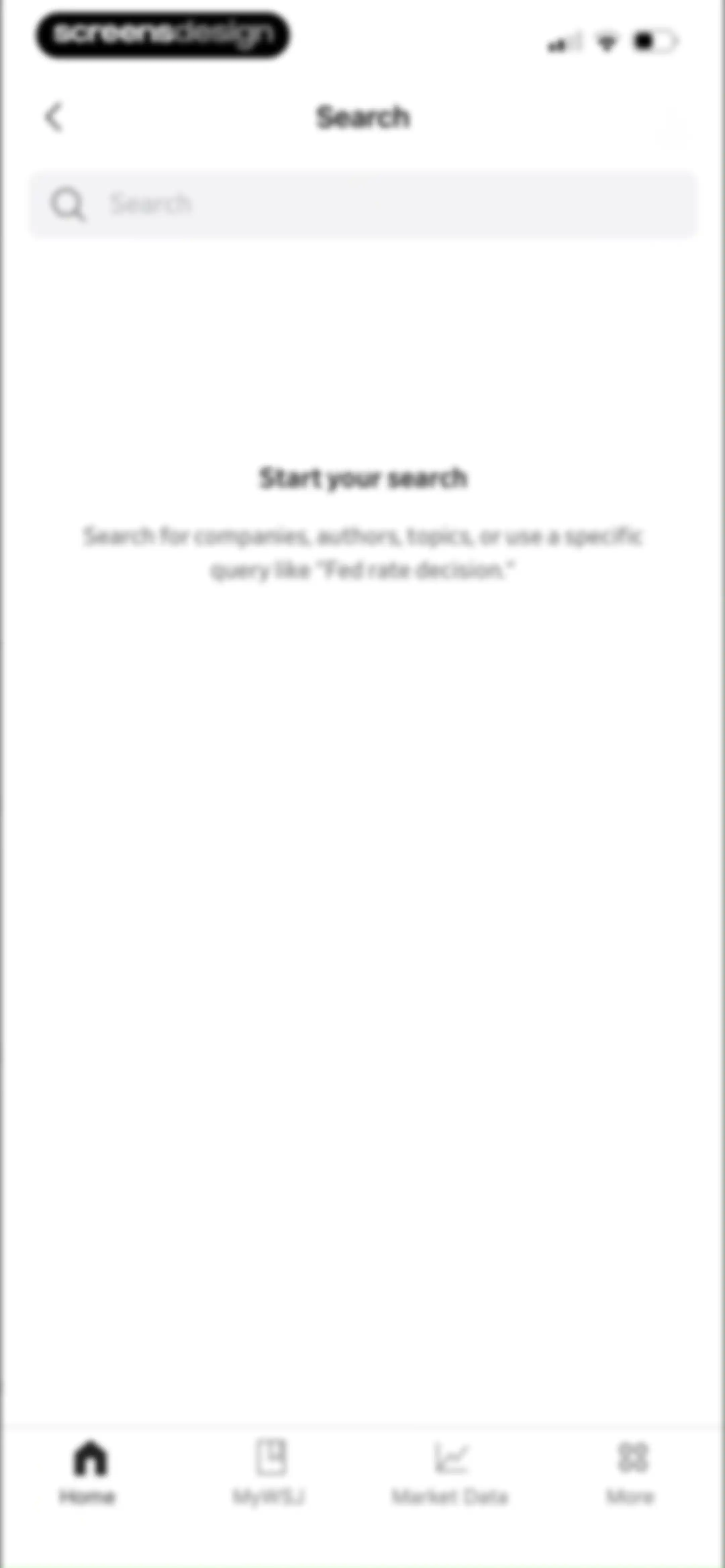 The Wall Street Journal. News screen 25
