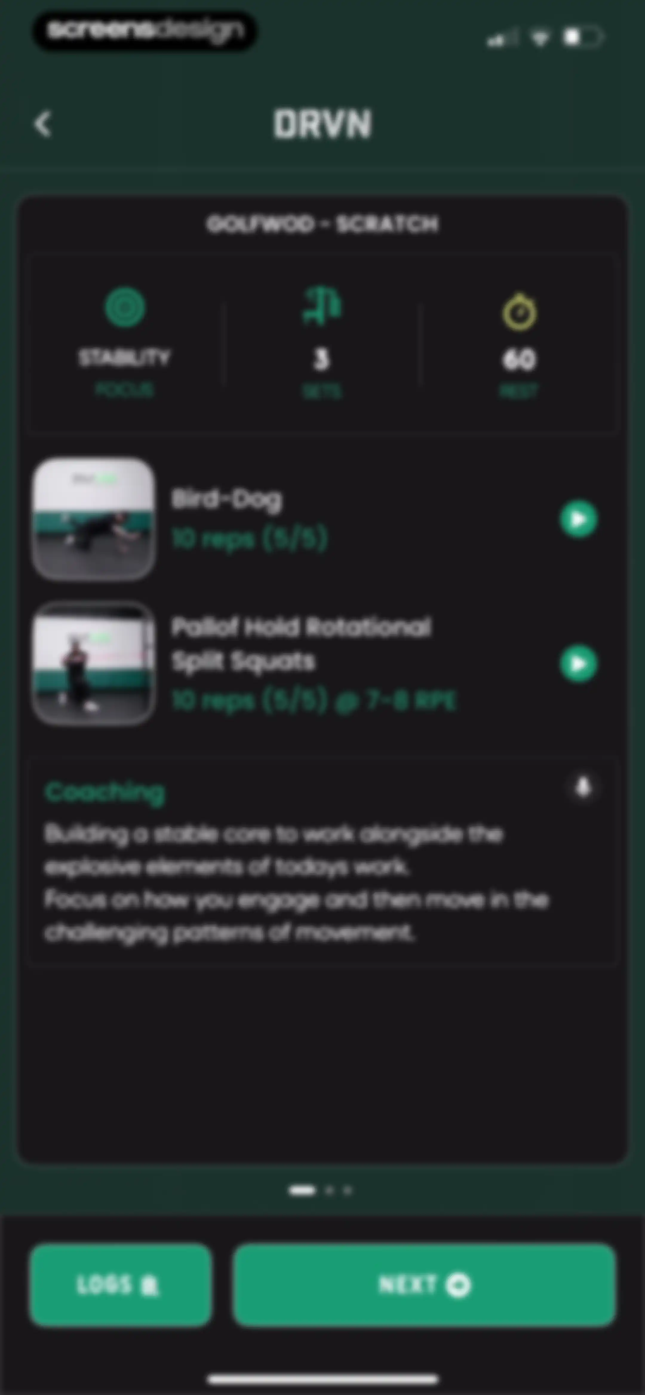 DRVN - Golf & Gym Workouts screen 123