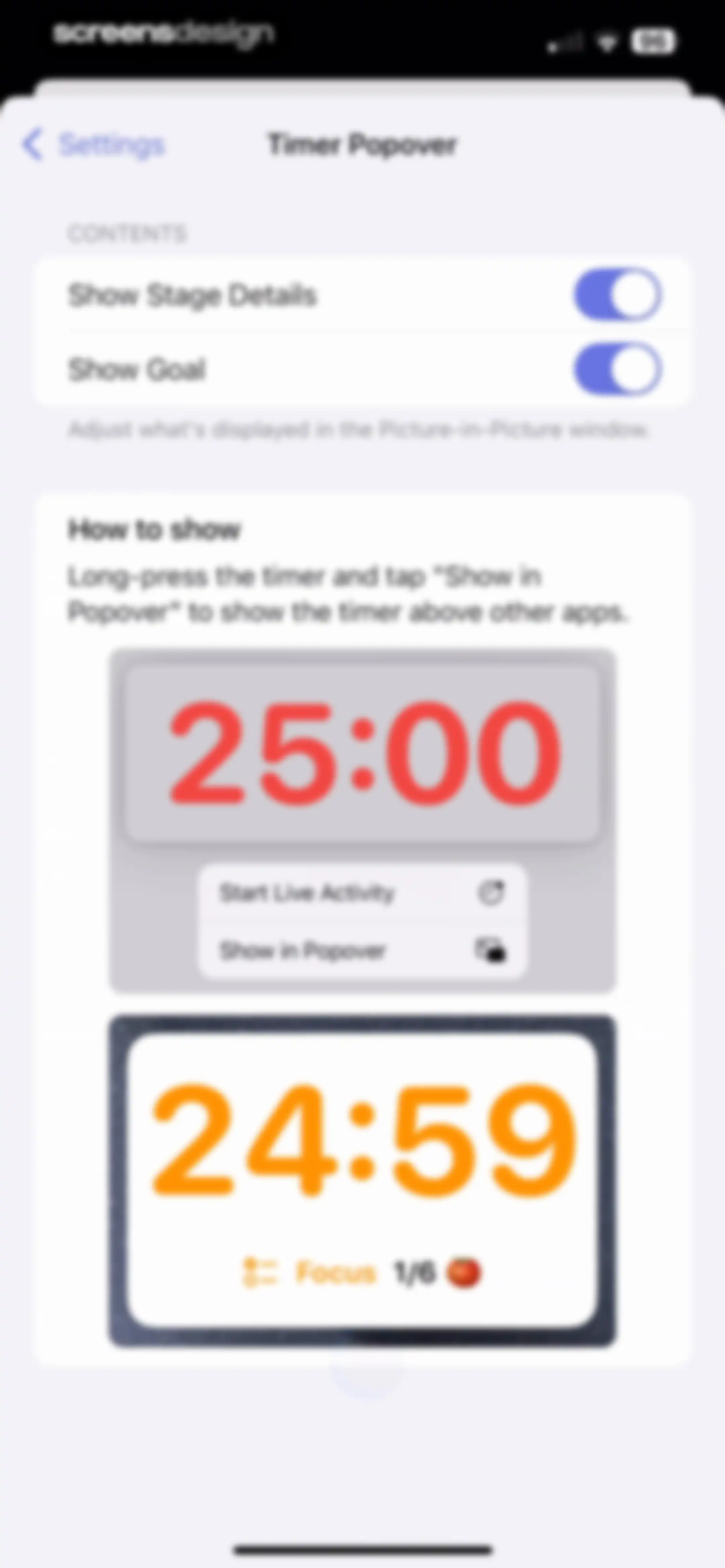 Focused Work - Pomodoro Timer screen 134