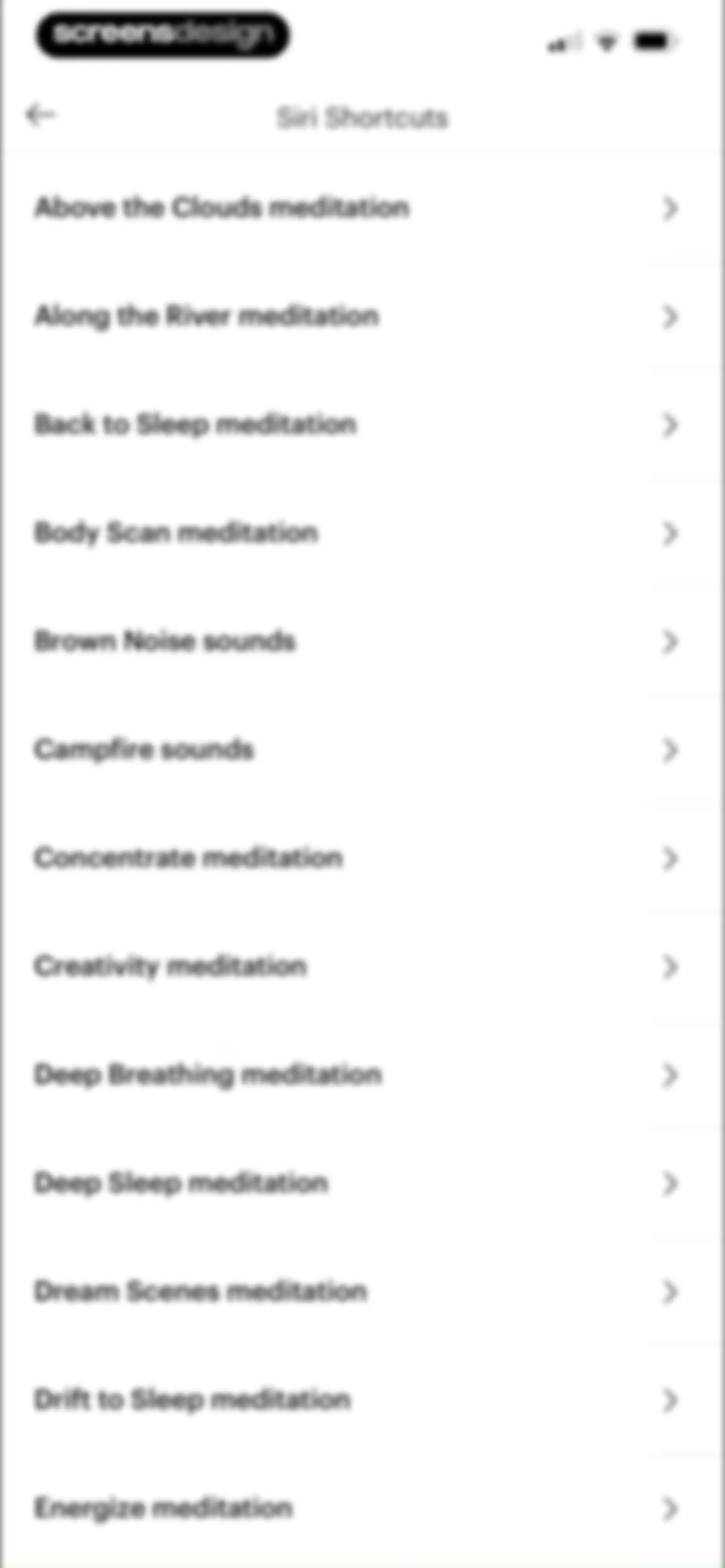 Balance: Meditation & Sleep screen 112
