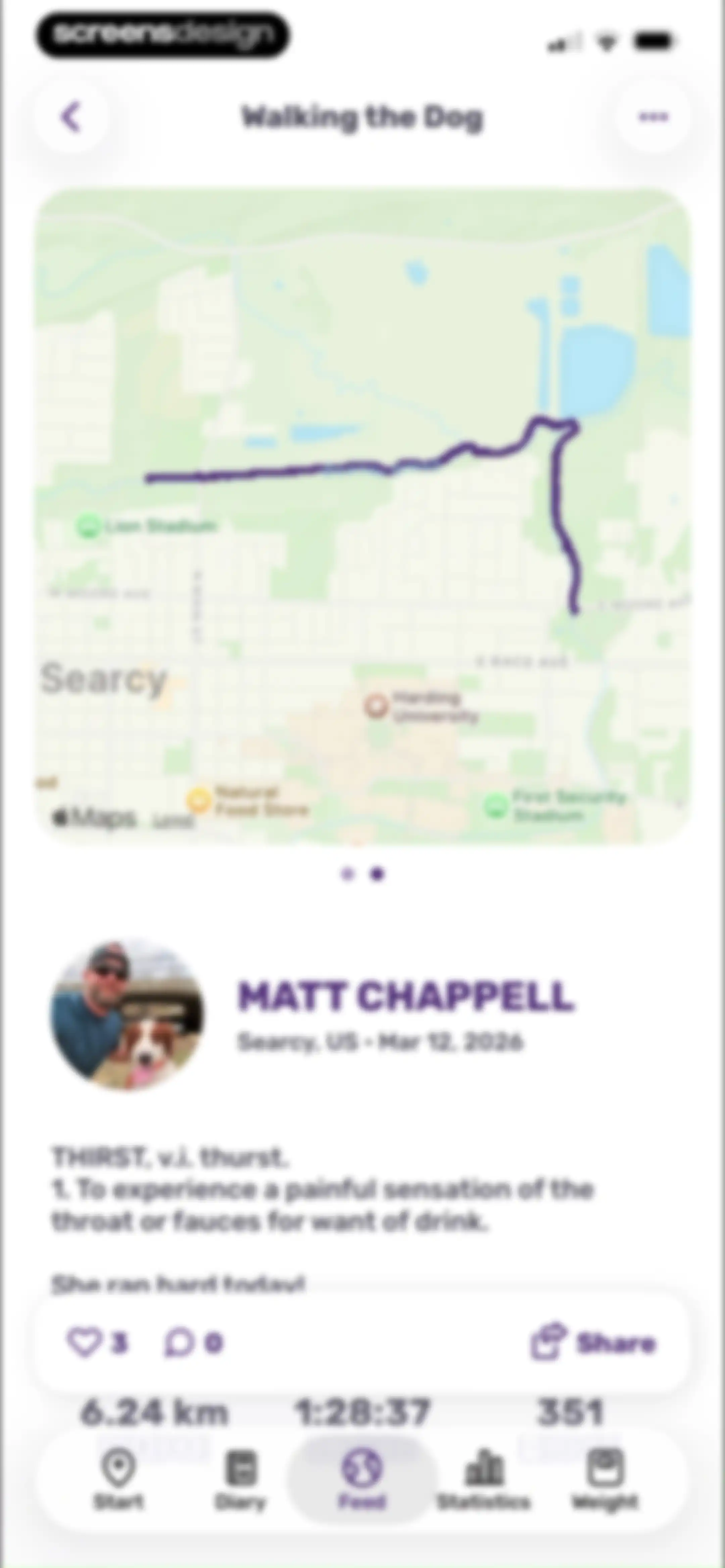 Running Tracker App – FITAPP screen 106