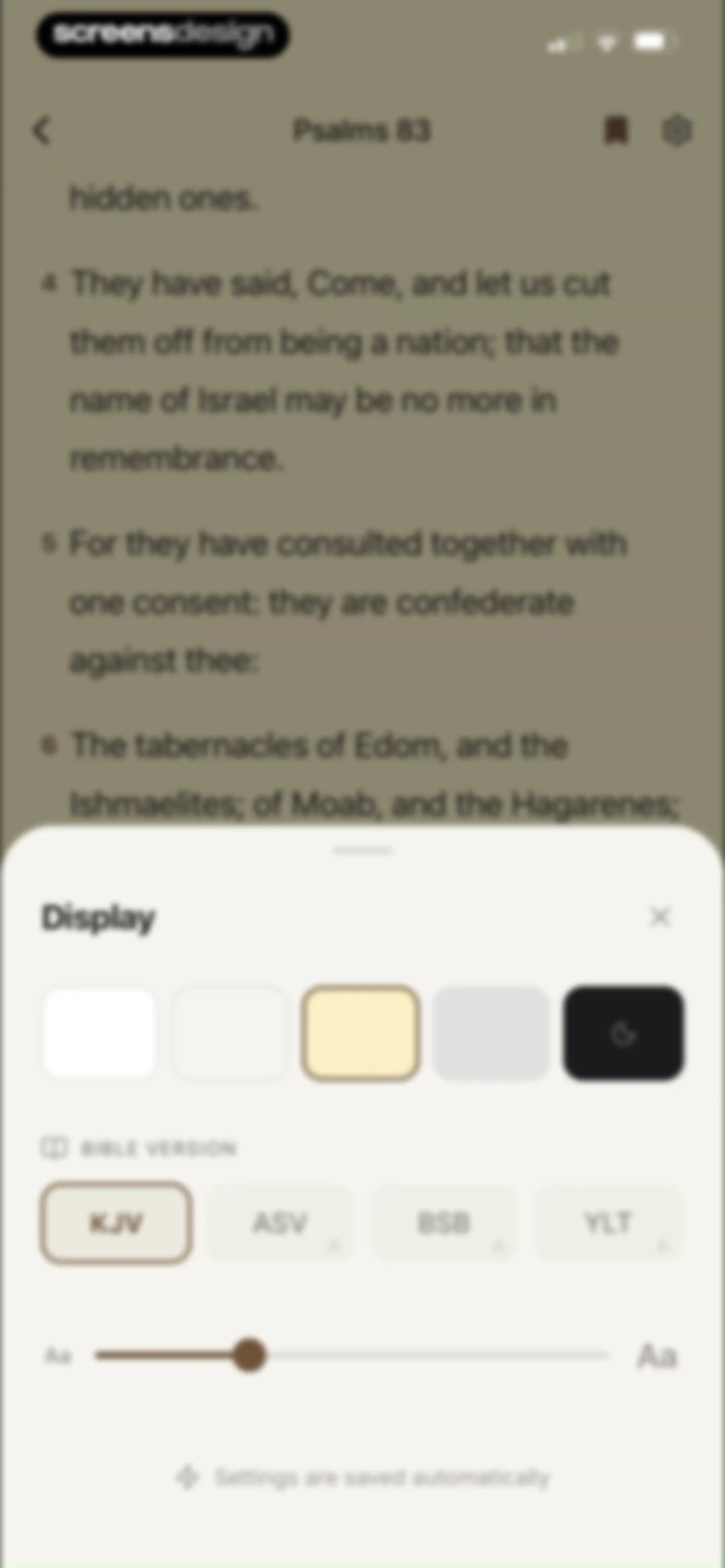 Holy Bible Widget: Daily Verse screen 109
