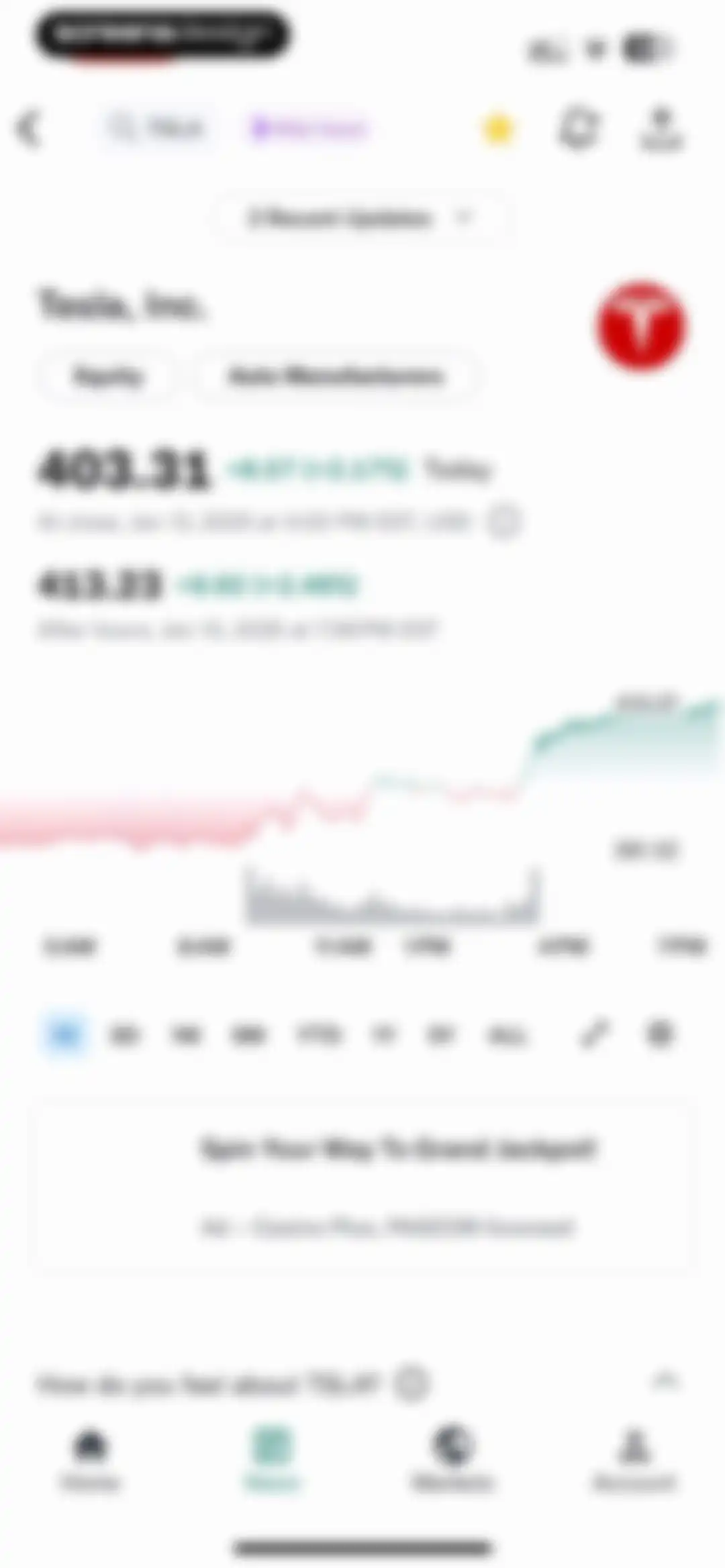 Yahoo Finance: Stocks, Markets screen 156