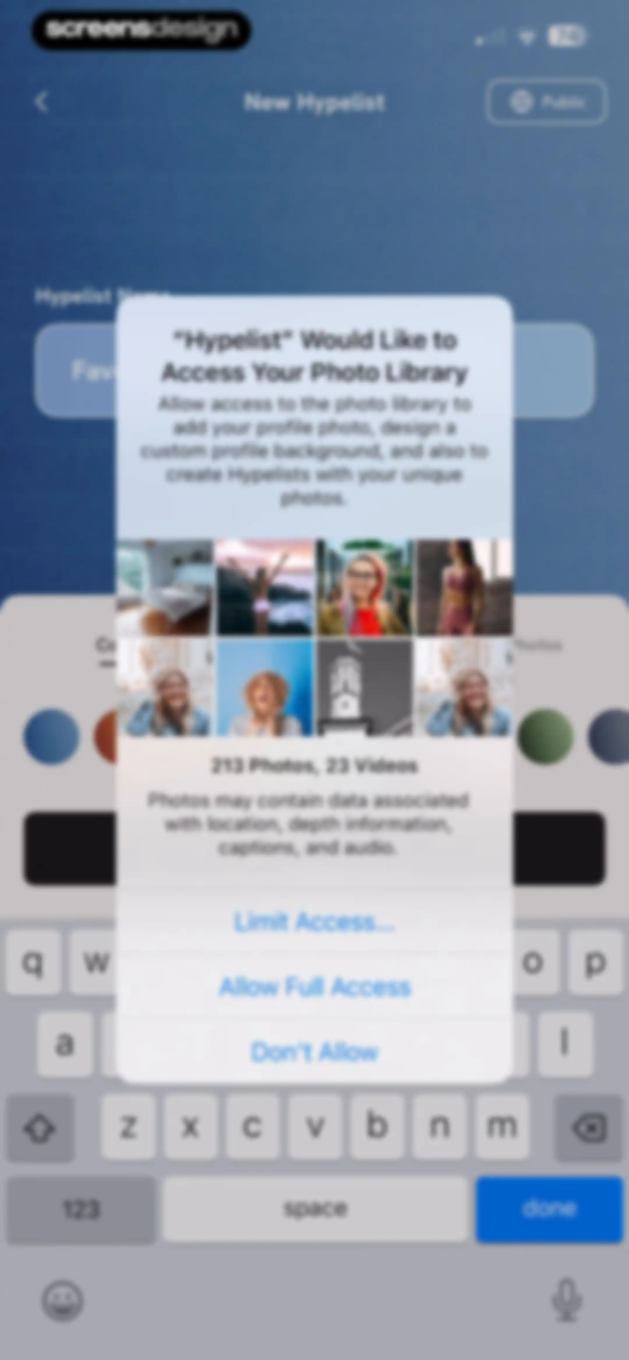 Hypelist: Create & Share Lists screen 89