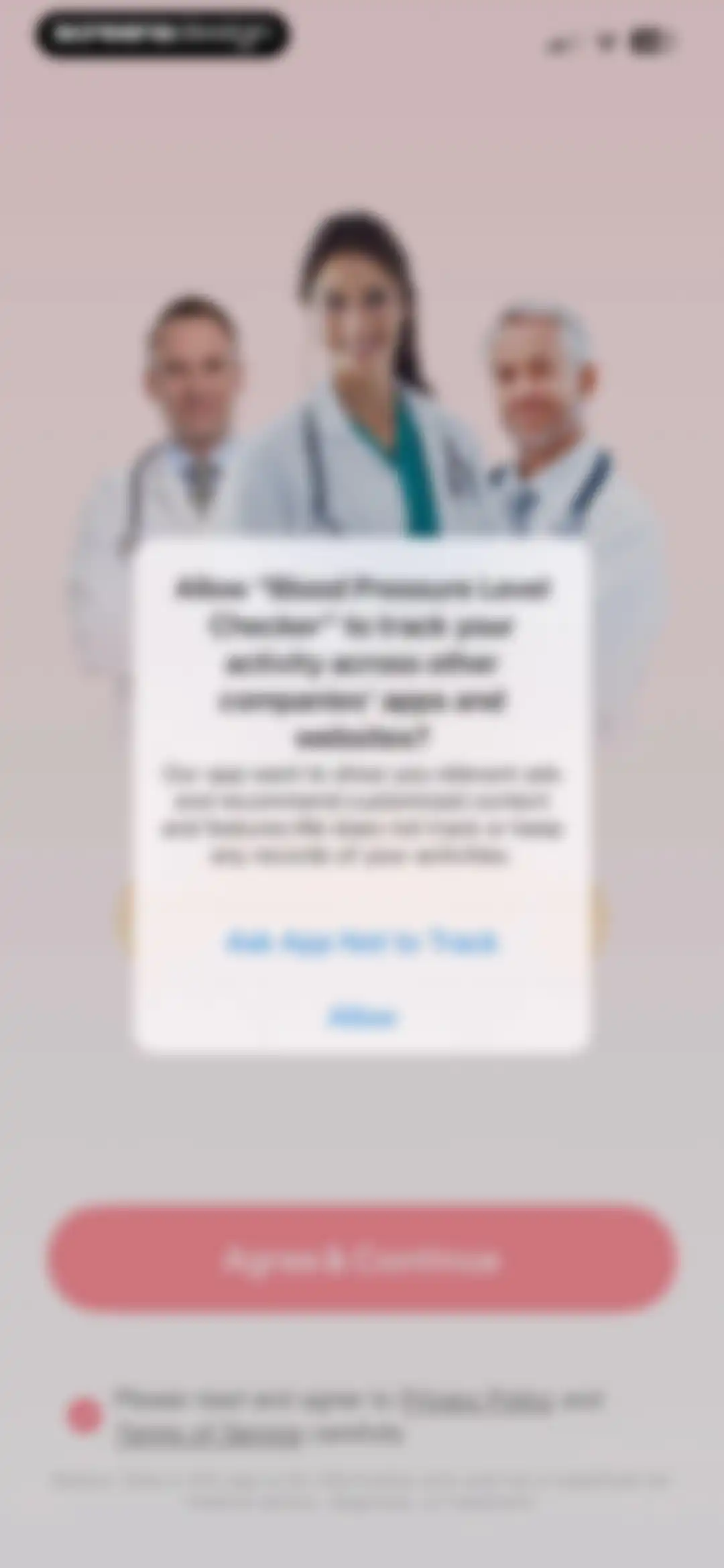 Blood Pressure Level Checker screen 1