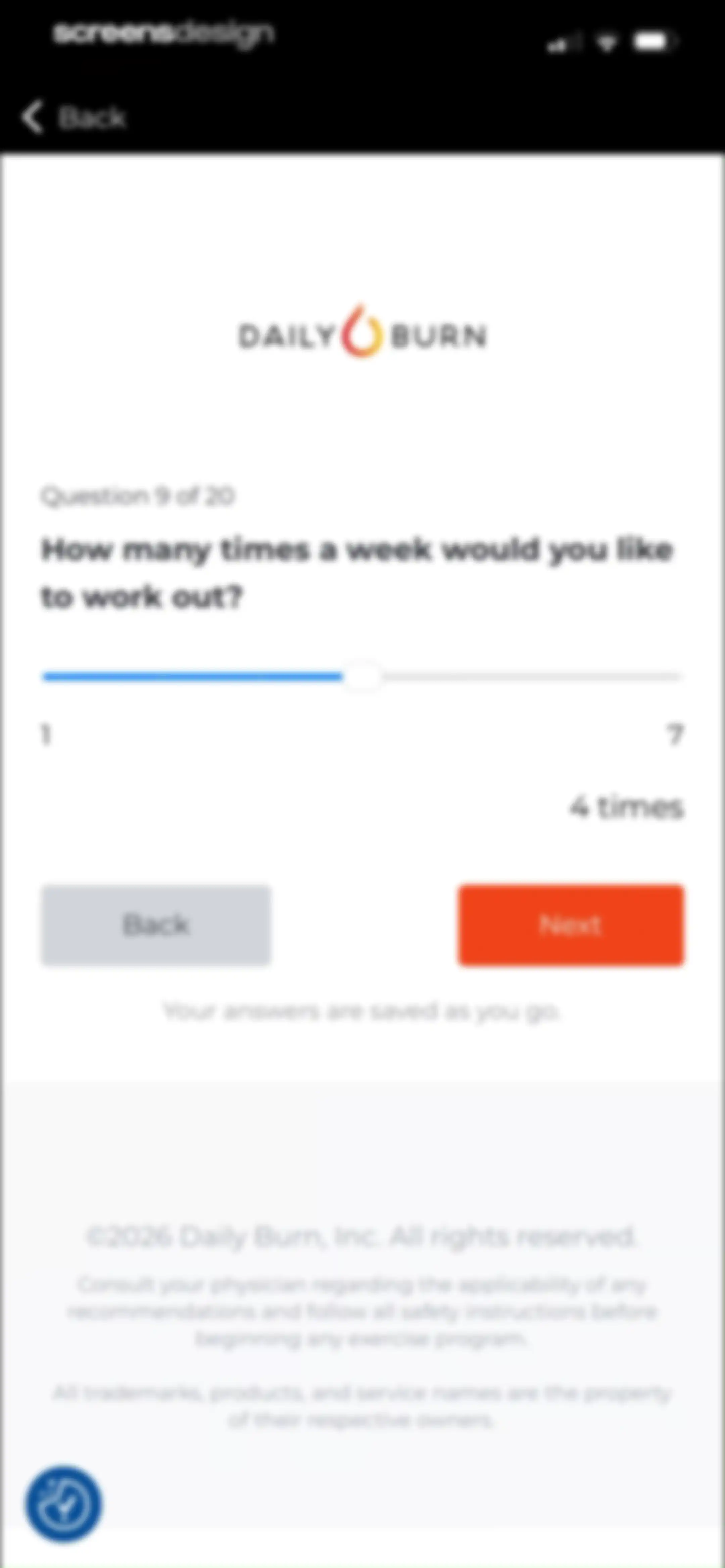 Daily Burn: Home Workouts screen 24