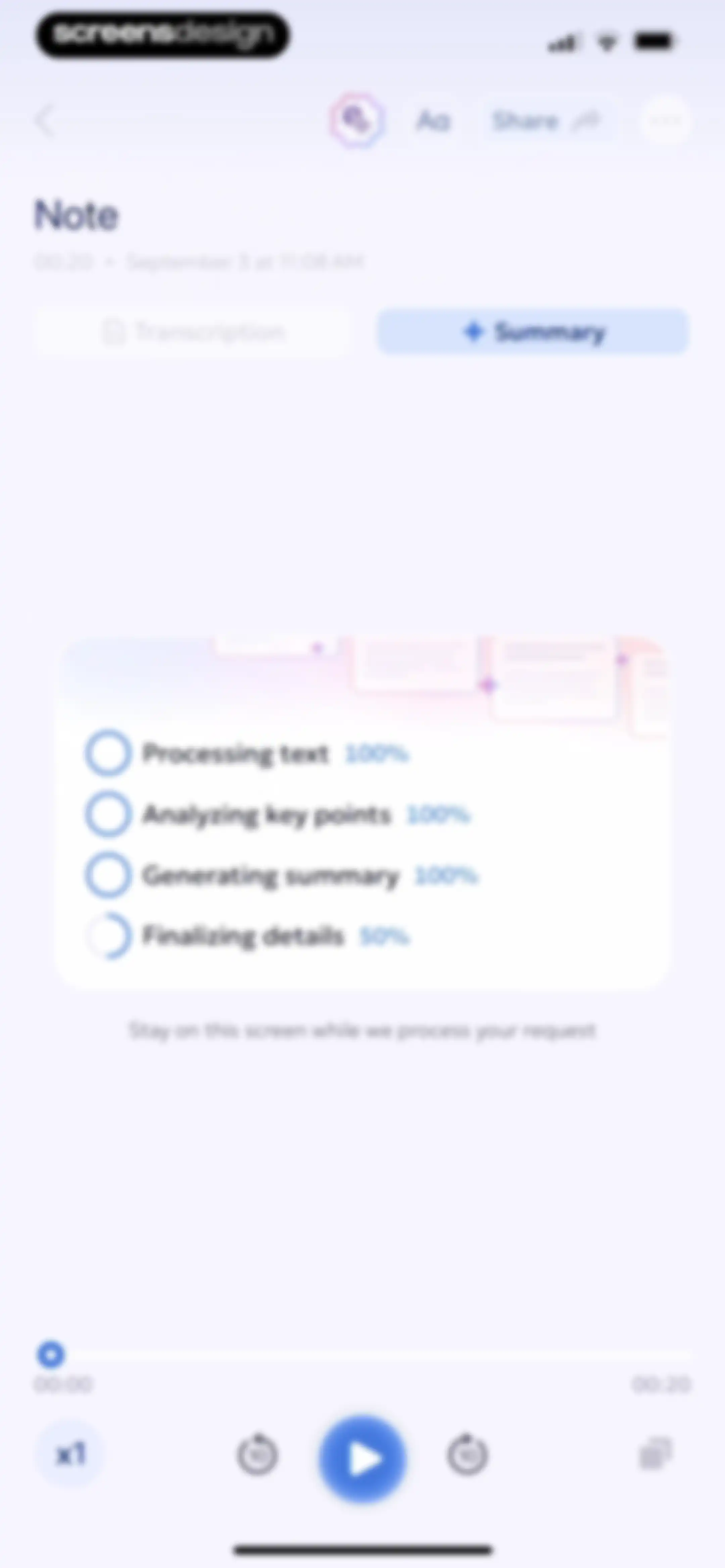 AI Summary - Meeting Notes screen 23