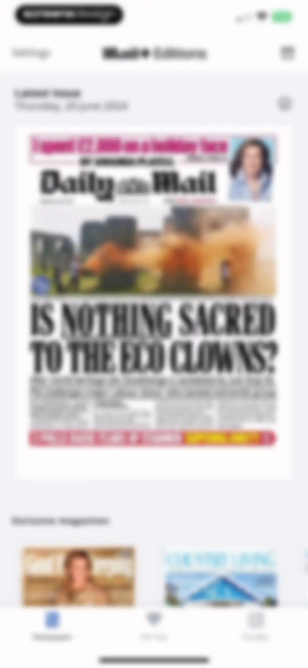 Daily Mail Newspaper screen 6