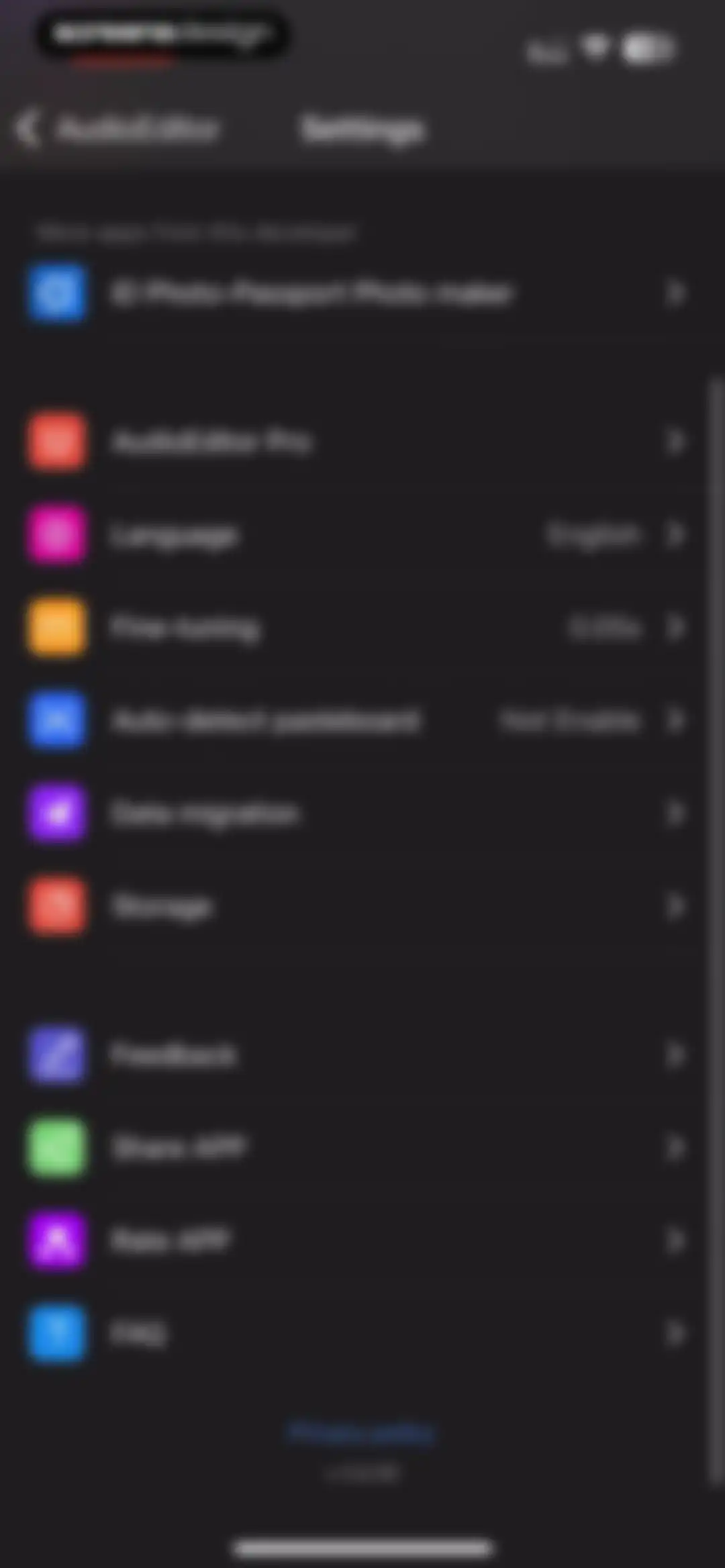 Audio Editor - Music editor screen 92
