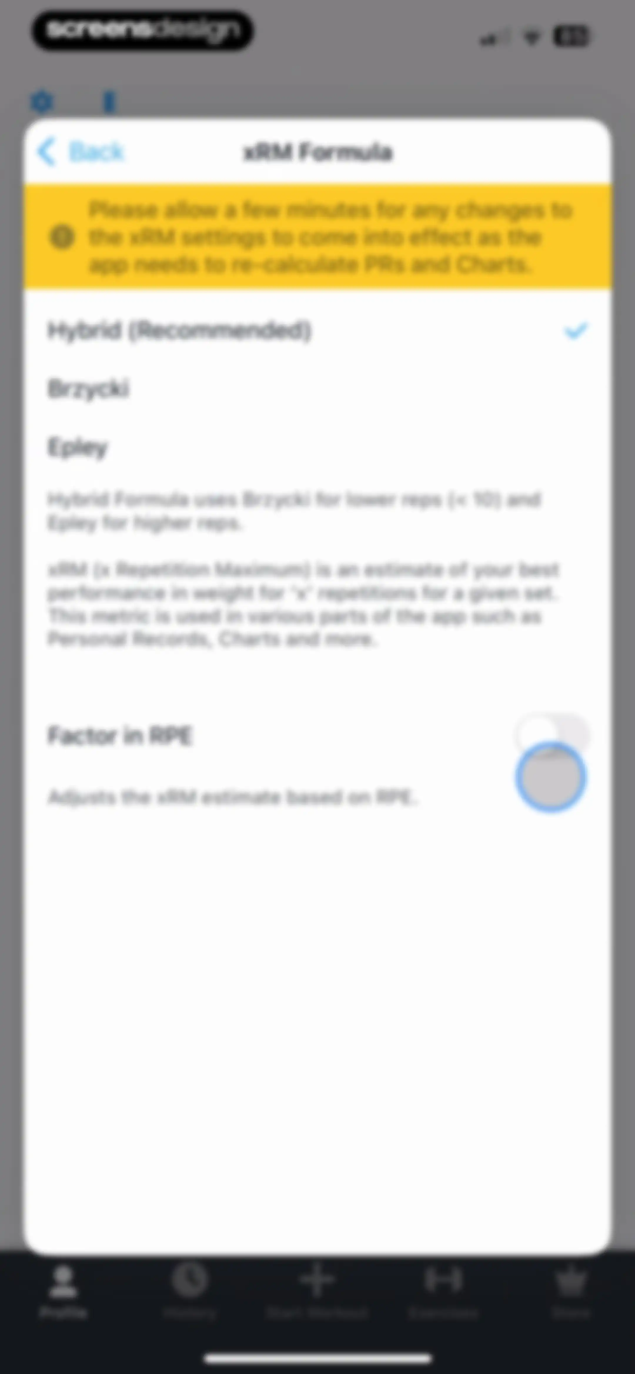 Strong Workout Tracker Gym Log screen 136