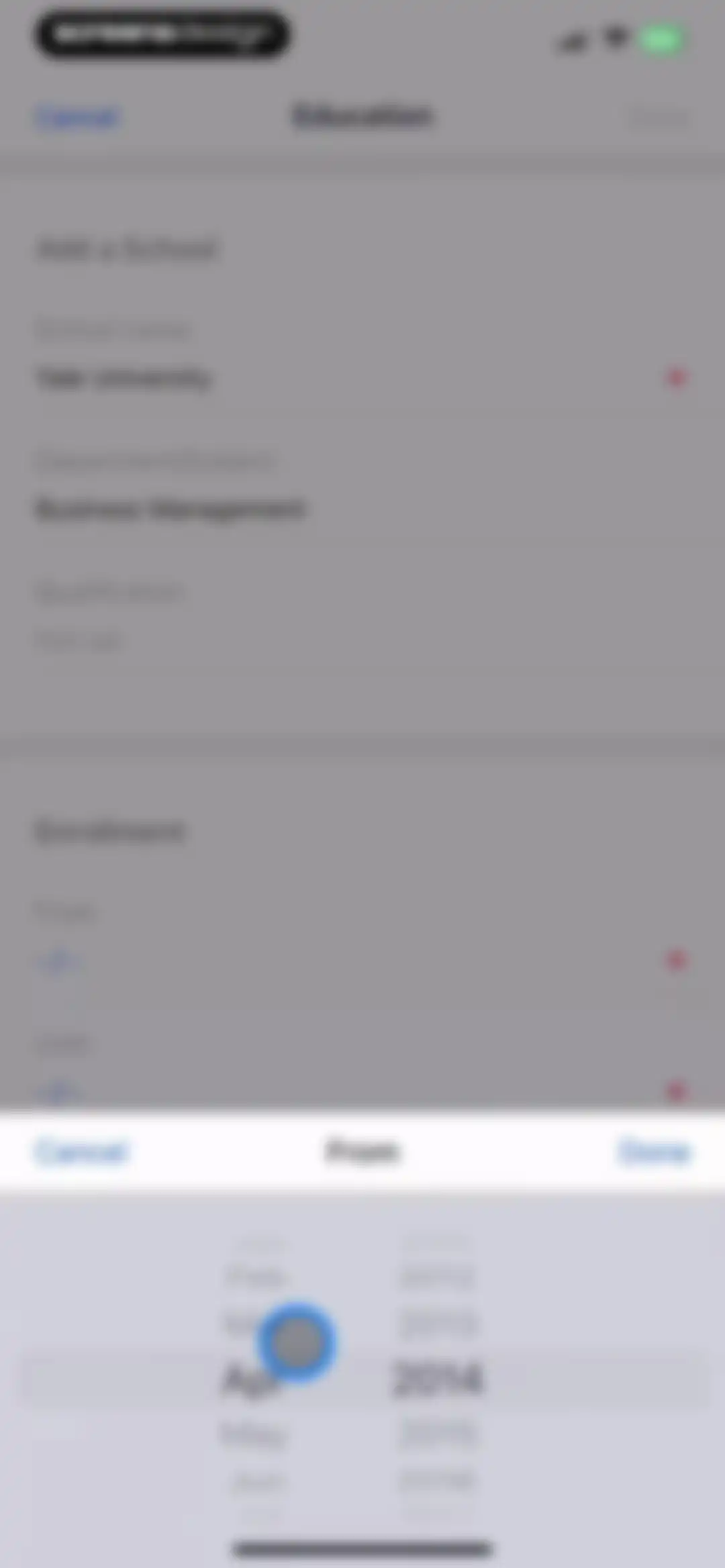Eight: Business Card Manager screen 50