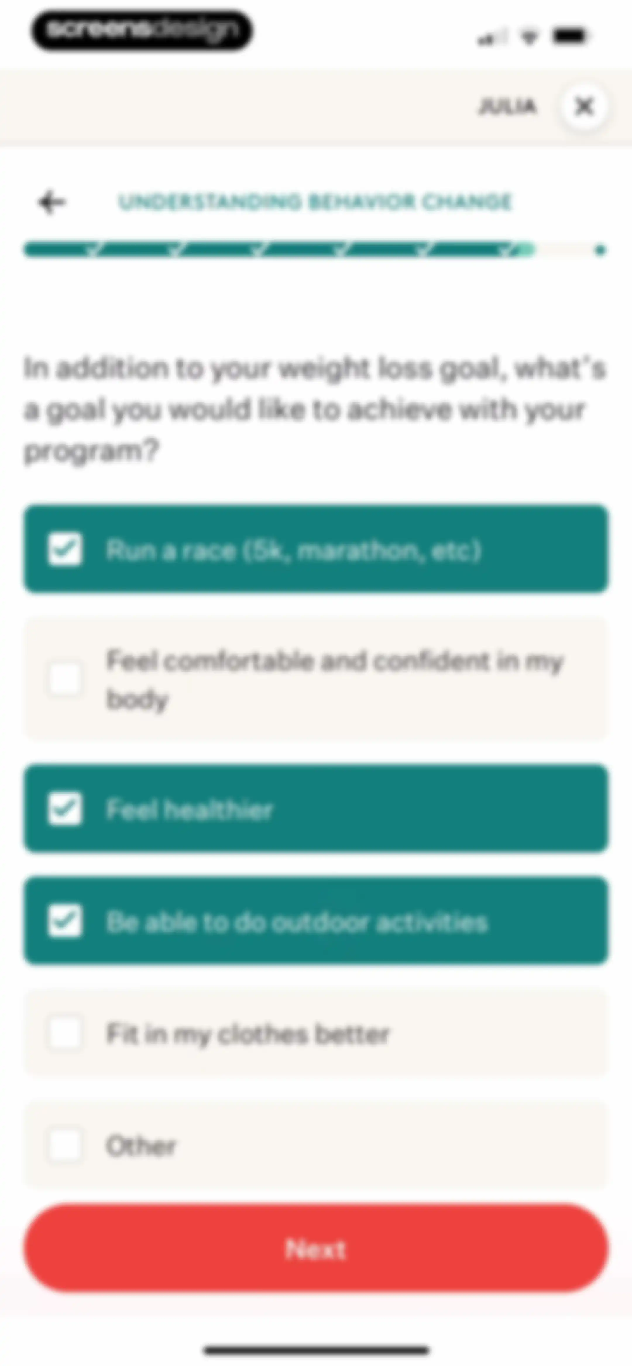 Noom Weight Loss, Food Tracker screen 77